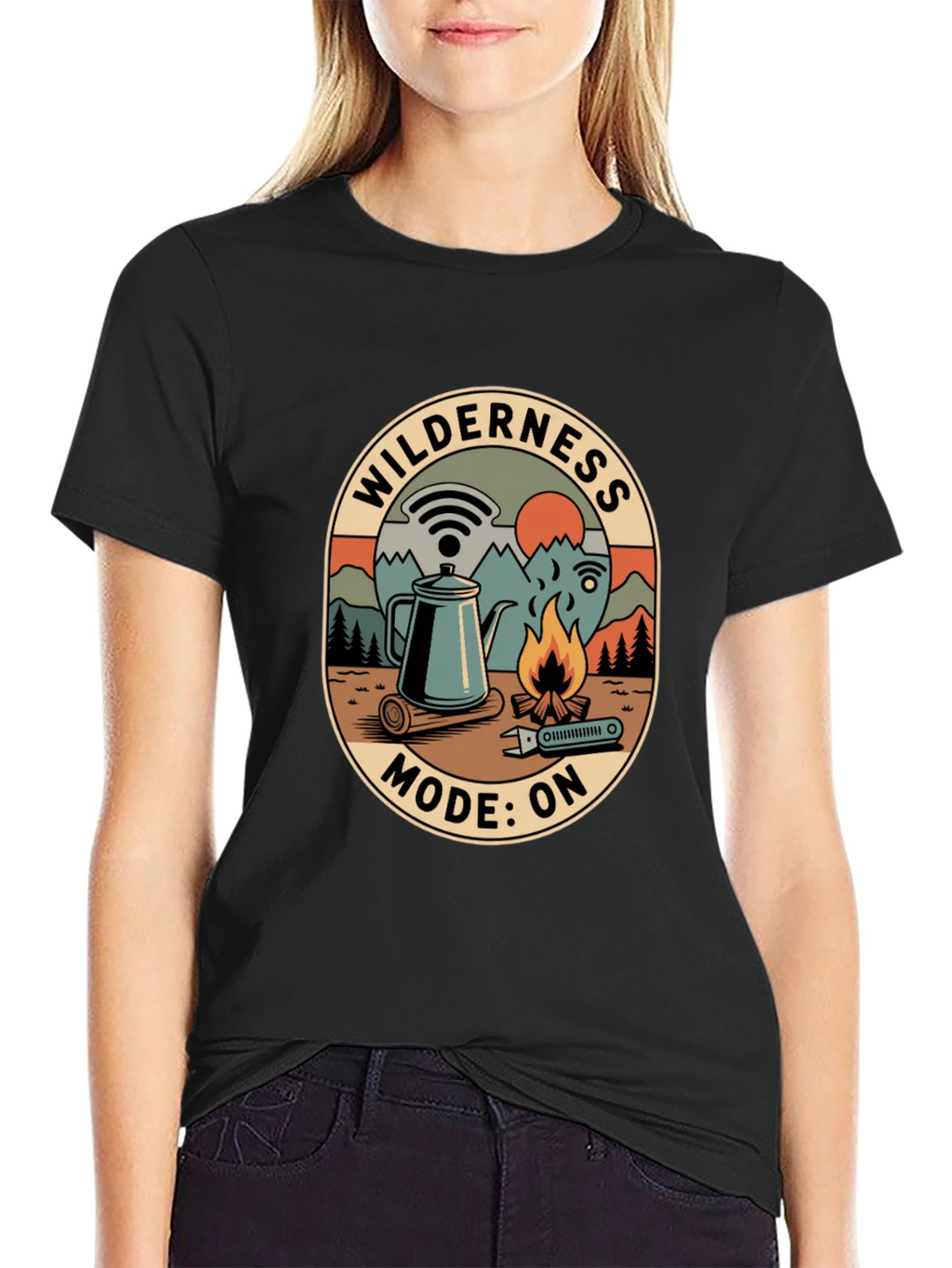 Wilderness Mode On Graphic Tee