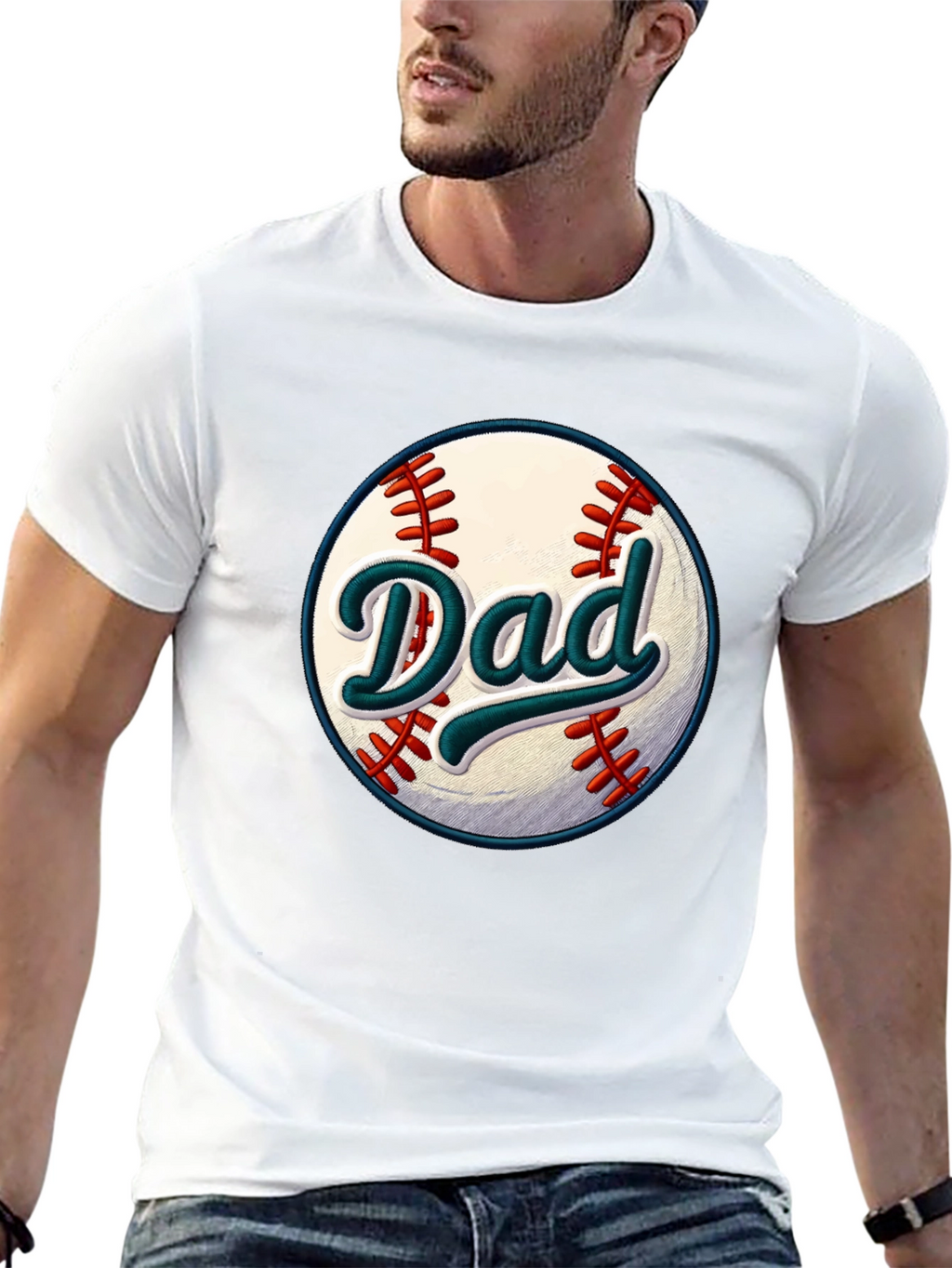 Dad Baseball Graphic T-Shirt