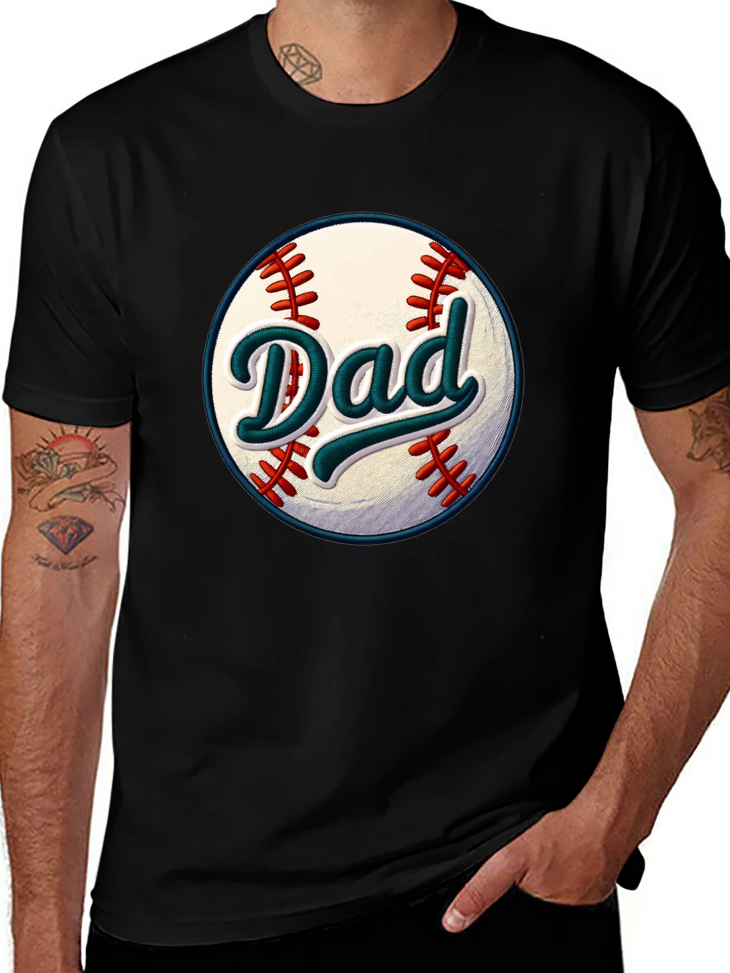 Dad Baseball Graphic T-Shirt