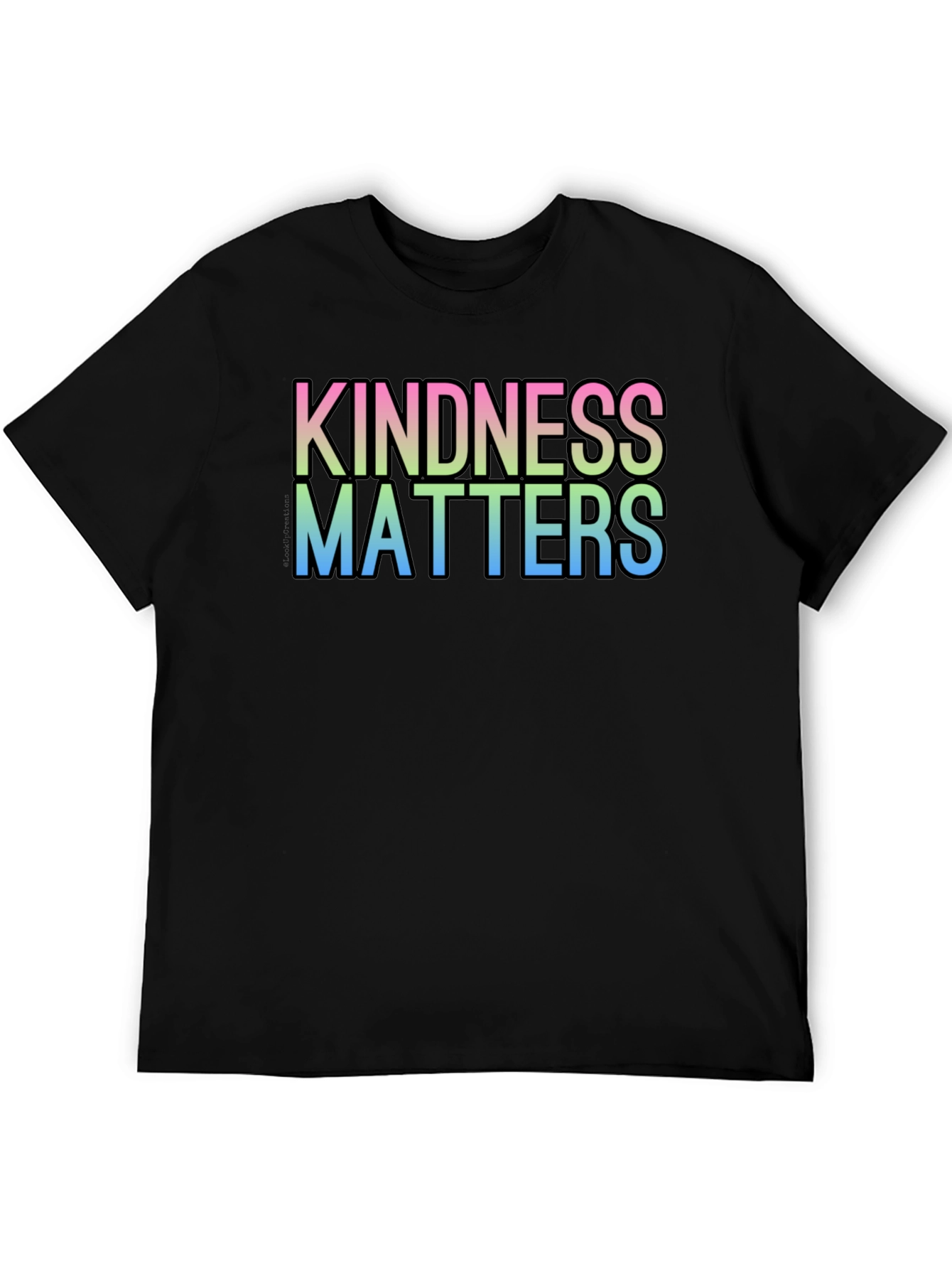 Kindness Matters Gradient T-Shirt - Black