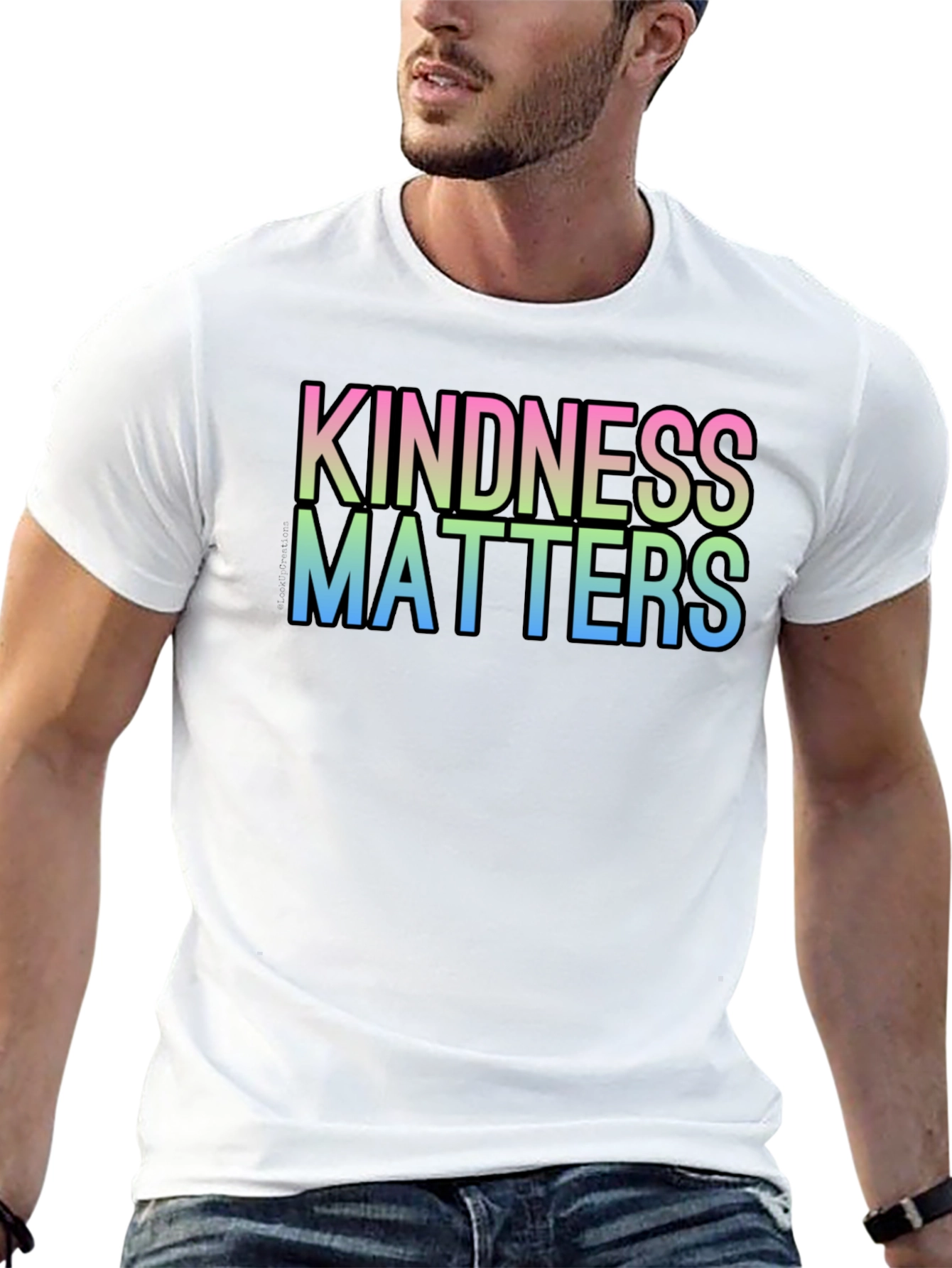 Kindness Matters Gradient T-Shirt - Black
