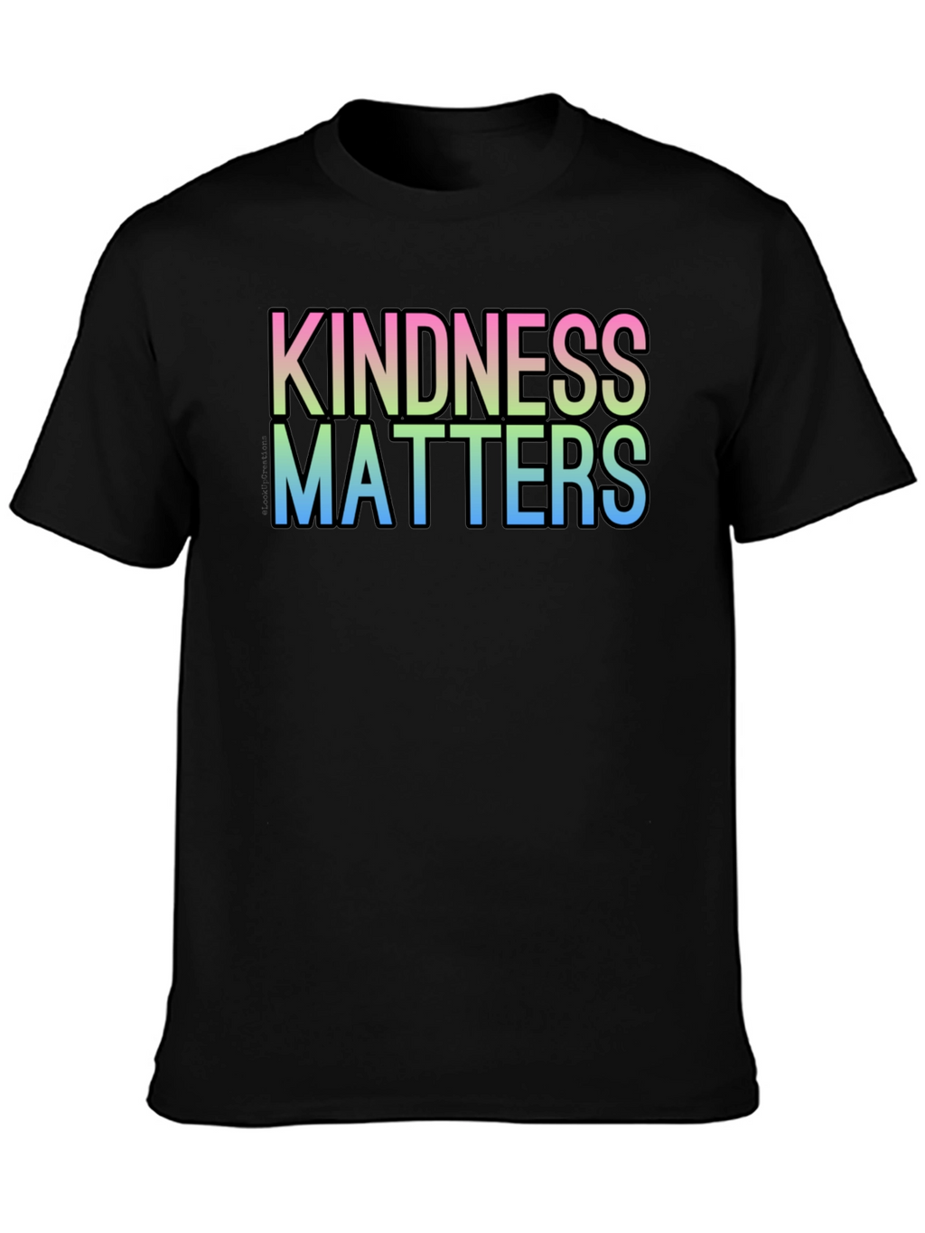 Kindness Matters Gradient T-Shirt - Black