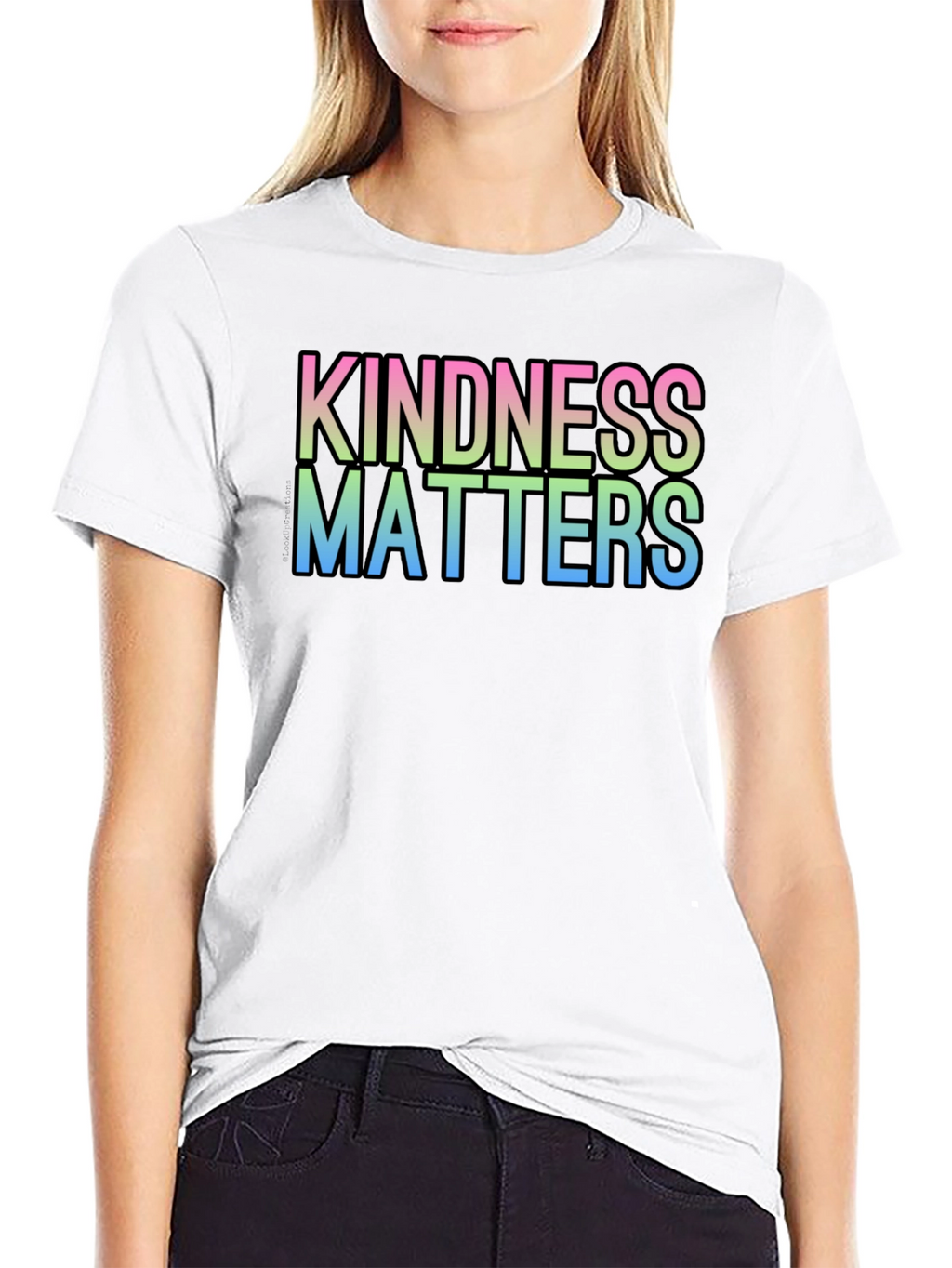 Kindness Matters Gradient T-Shirt - Black