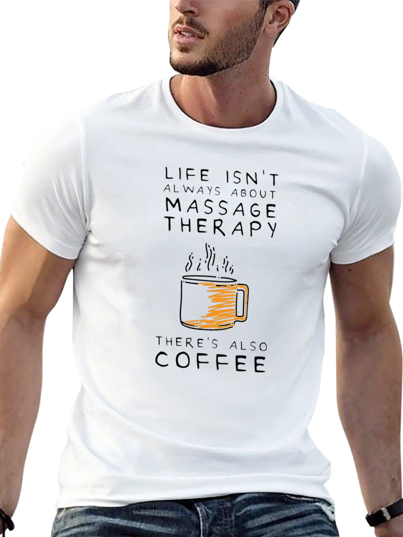 Massage Therapy & Coffee Graphic Tee