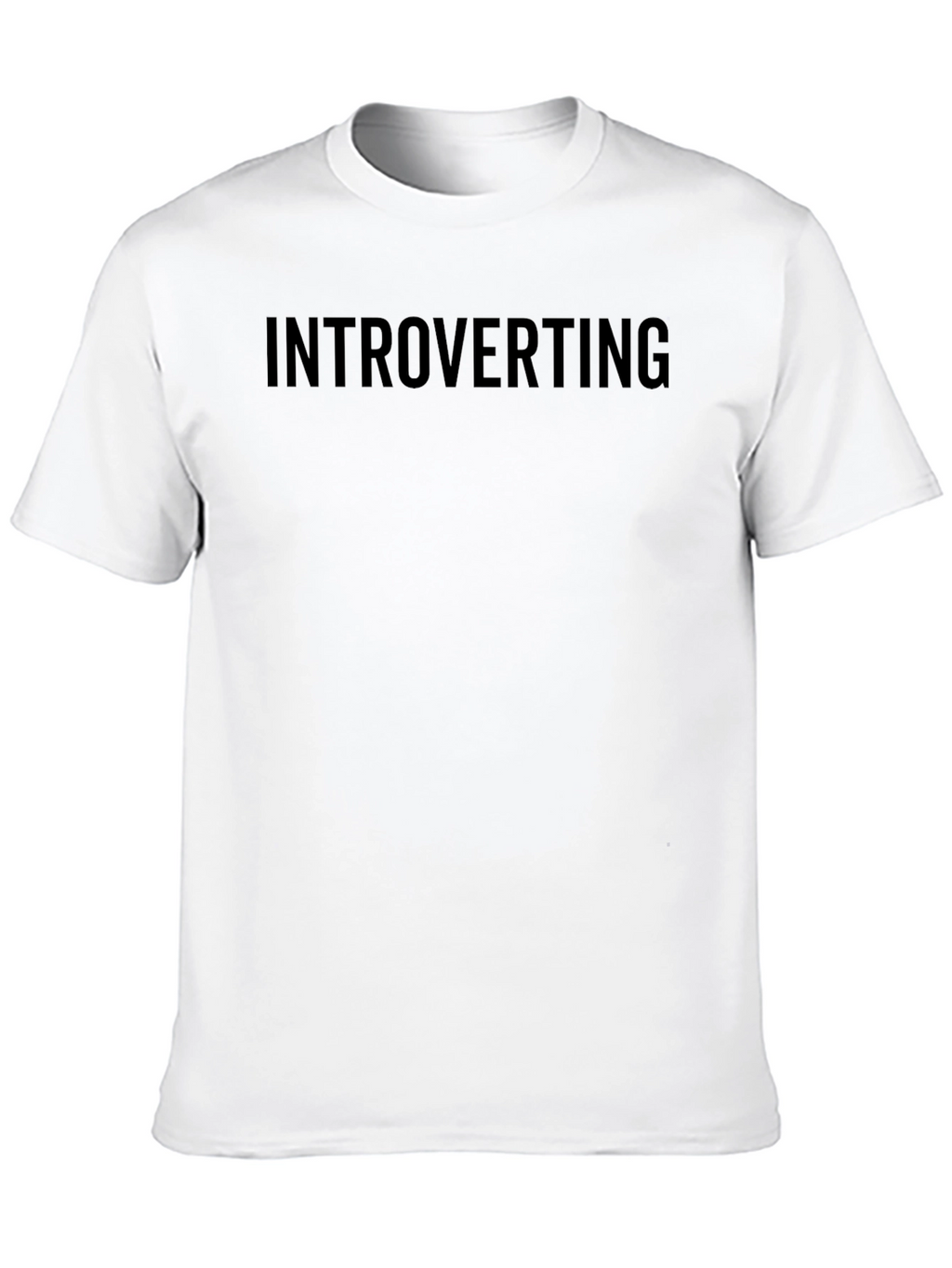 Introverting Graphic Tee - Comfortable Black T-Shirt