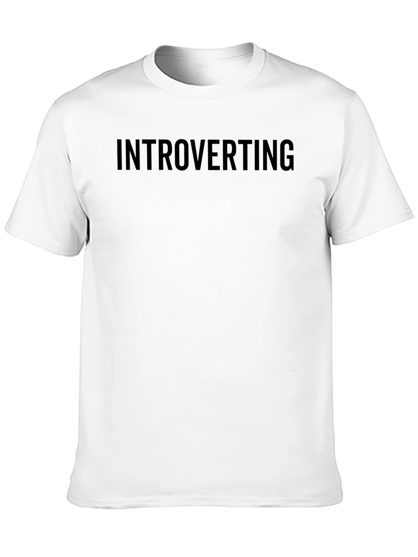 Introverting Graphic Tee - Comfortable Black T-Shirt