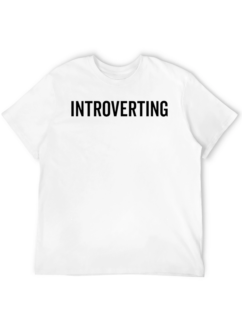 Introverting Graphic Tee - Comfortable Black T-Shirt