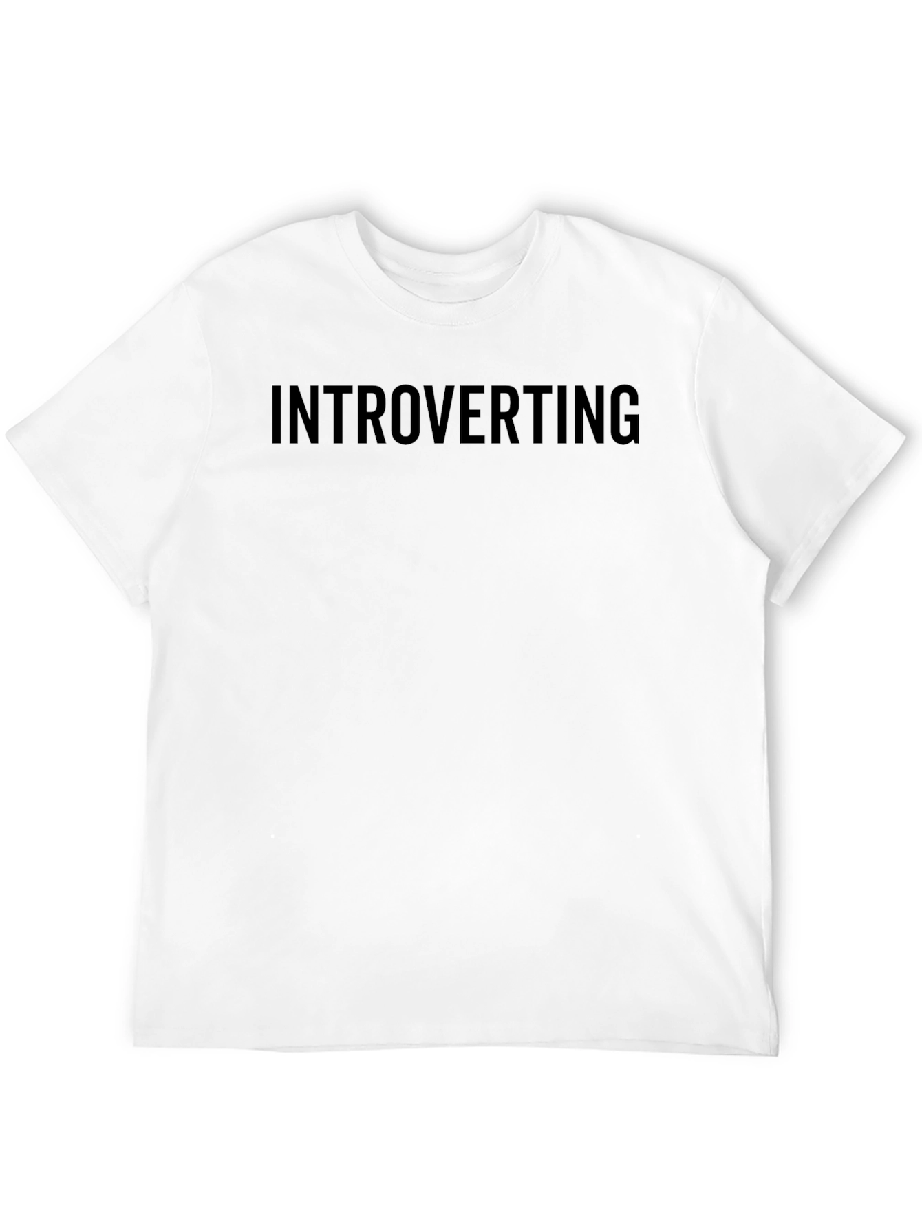 Introverting Graphic Tee - Comfortable Black T-Shirt