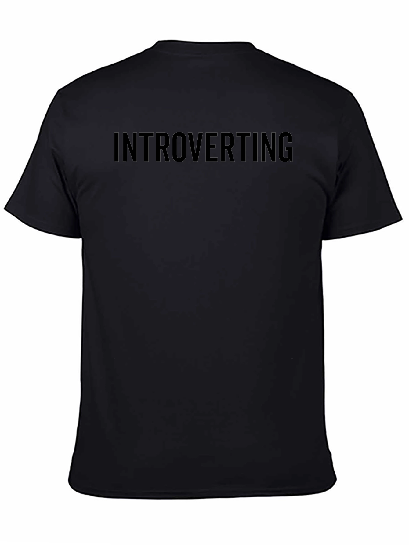 Introverting Graphic Tee - Comfortable Black T-Shirt