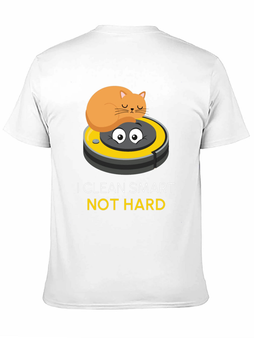 Funny Cat Riding Robot Vacuum T-Shirt