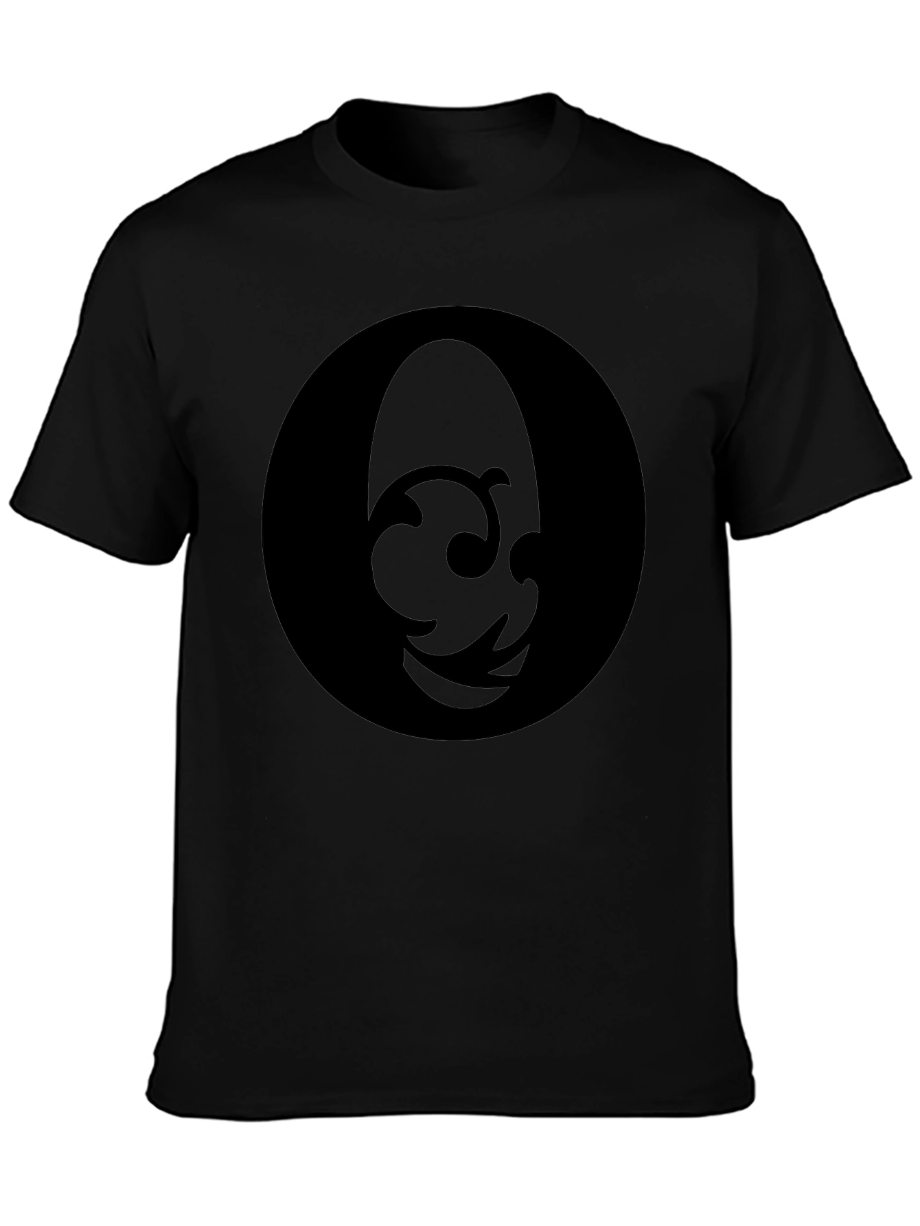 Mens Black Graphic T-Shirt - Abstract Design