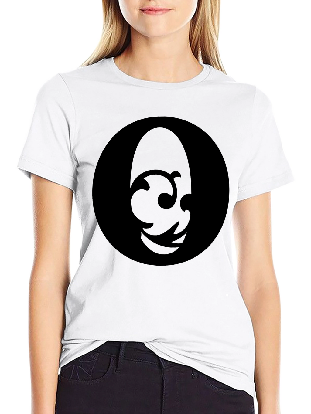 Mens Black Graphic T-Shirt - Abstract Design