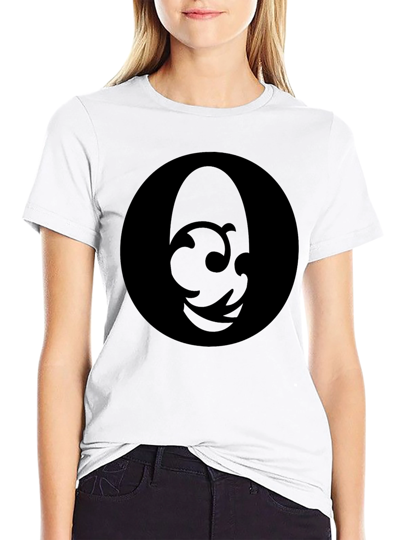 Mens Black Graphic T-Shirt - Abstract Design