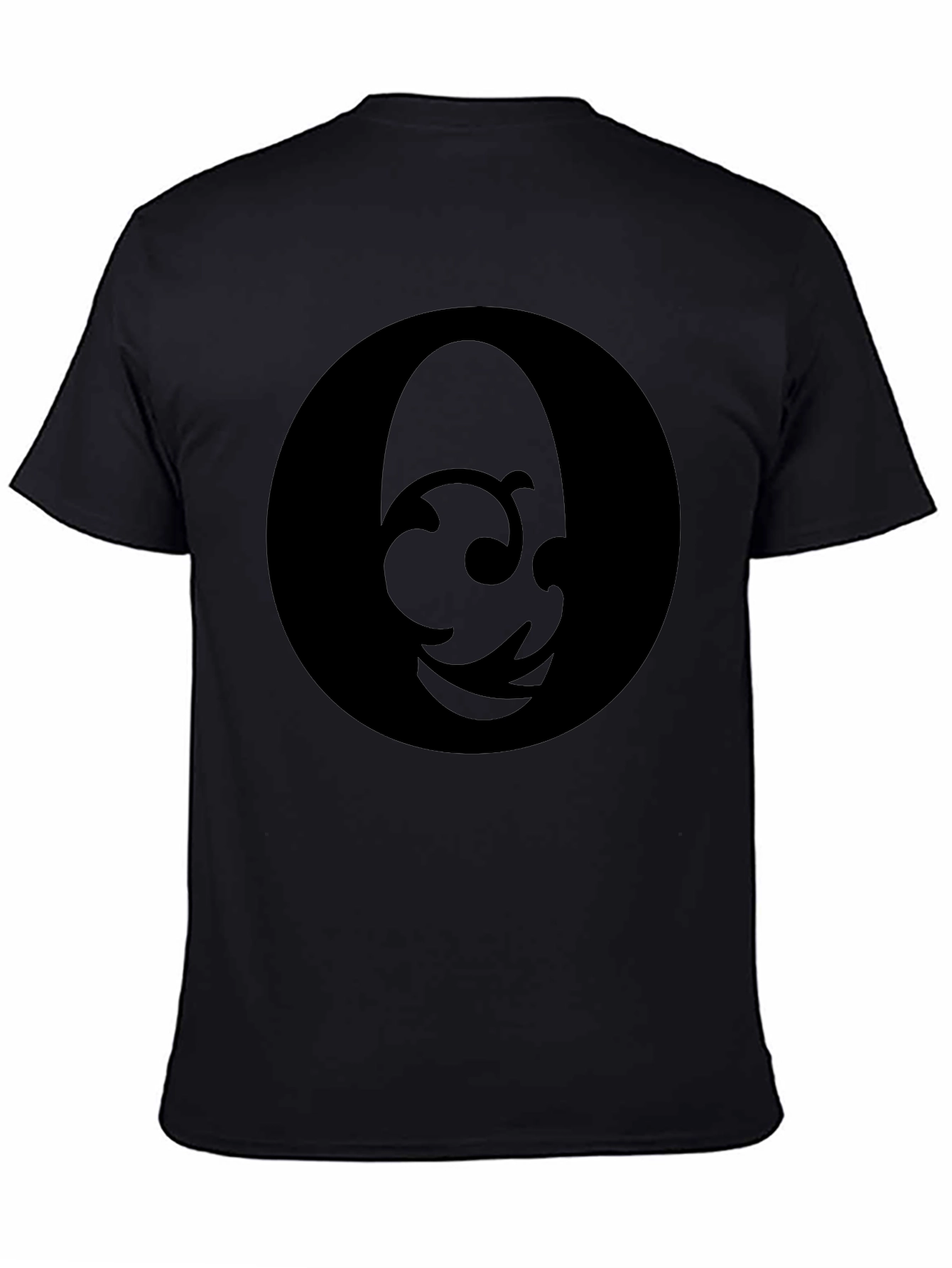 Mens Black Graphic T-Shirt - Abstract Design