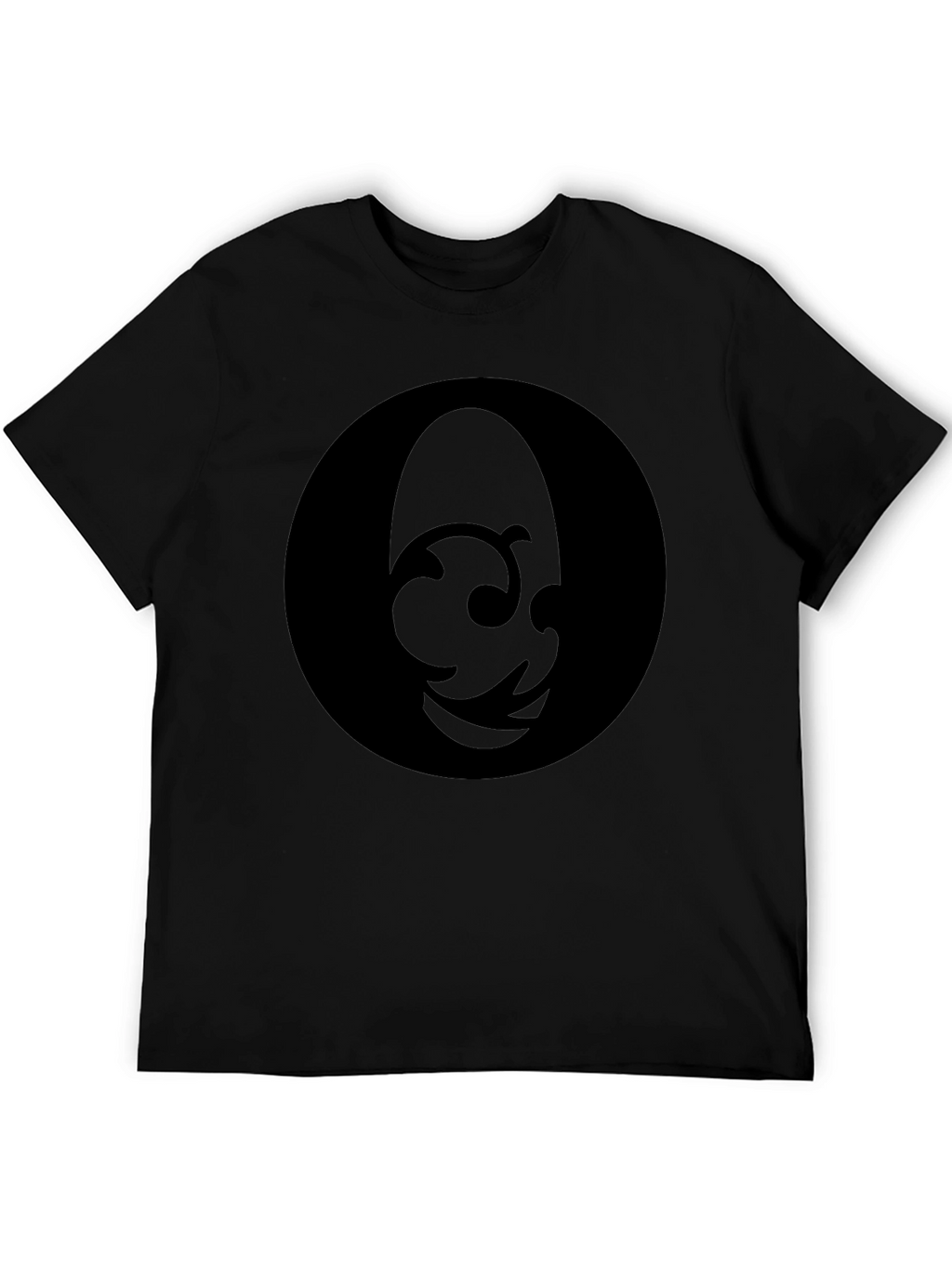 Mens Black Graphic T-Shirt - Abstract Design
