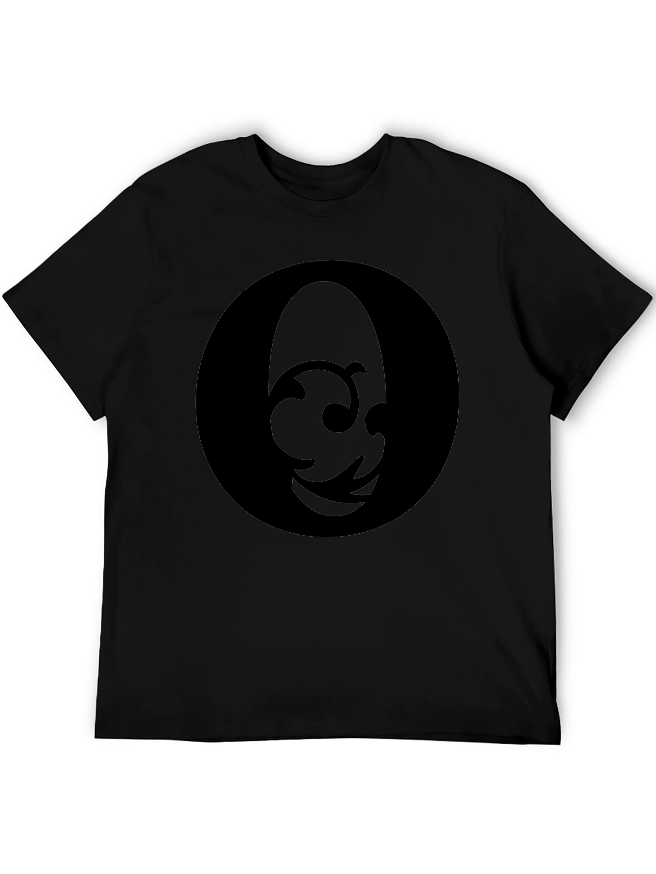 Mens Black Graphic T-Shirt - Abstract Design