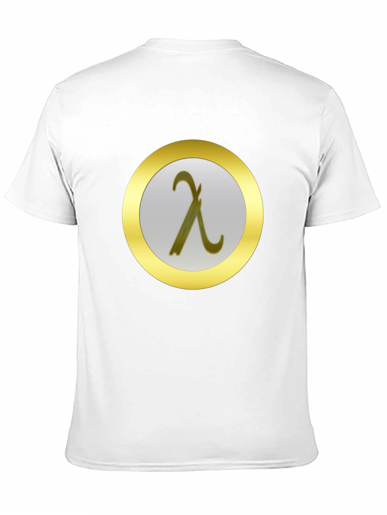 Lambda Symbol Graphic Tee - Black Cotton T-Shirt