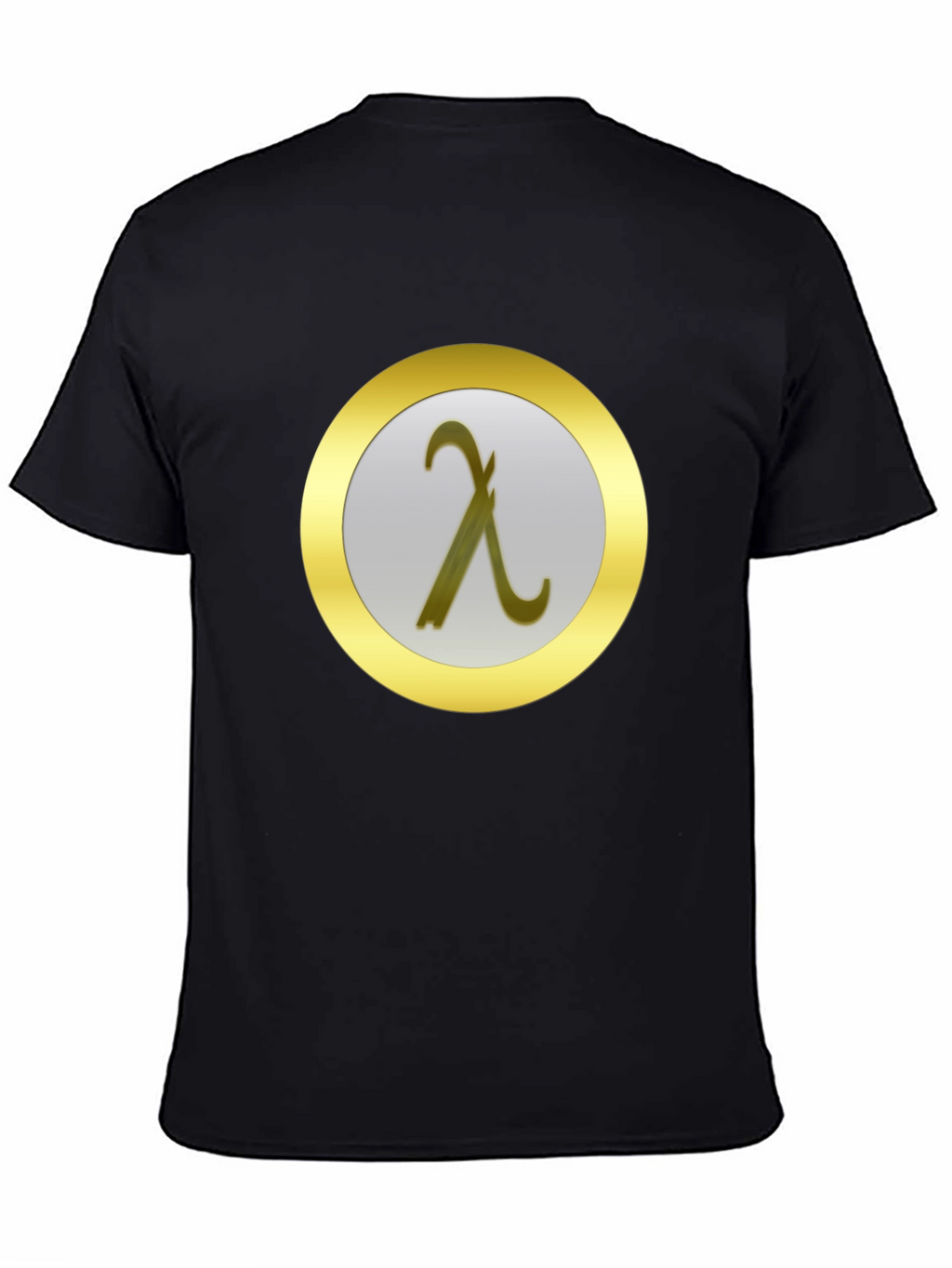 Lambda Symbol Graphic Tee - Black Cotton T-Shirt