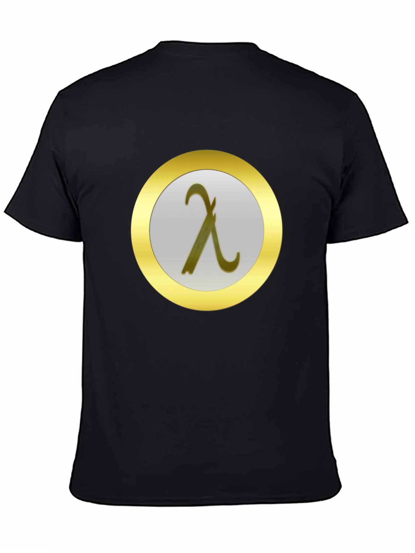 Lambda Symbol Graphic Tee - Black Cotton T-Shirt