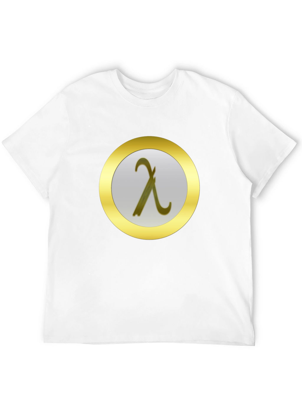 Lambda Symbol Graphic Tee - Black Cotton T-Shirt