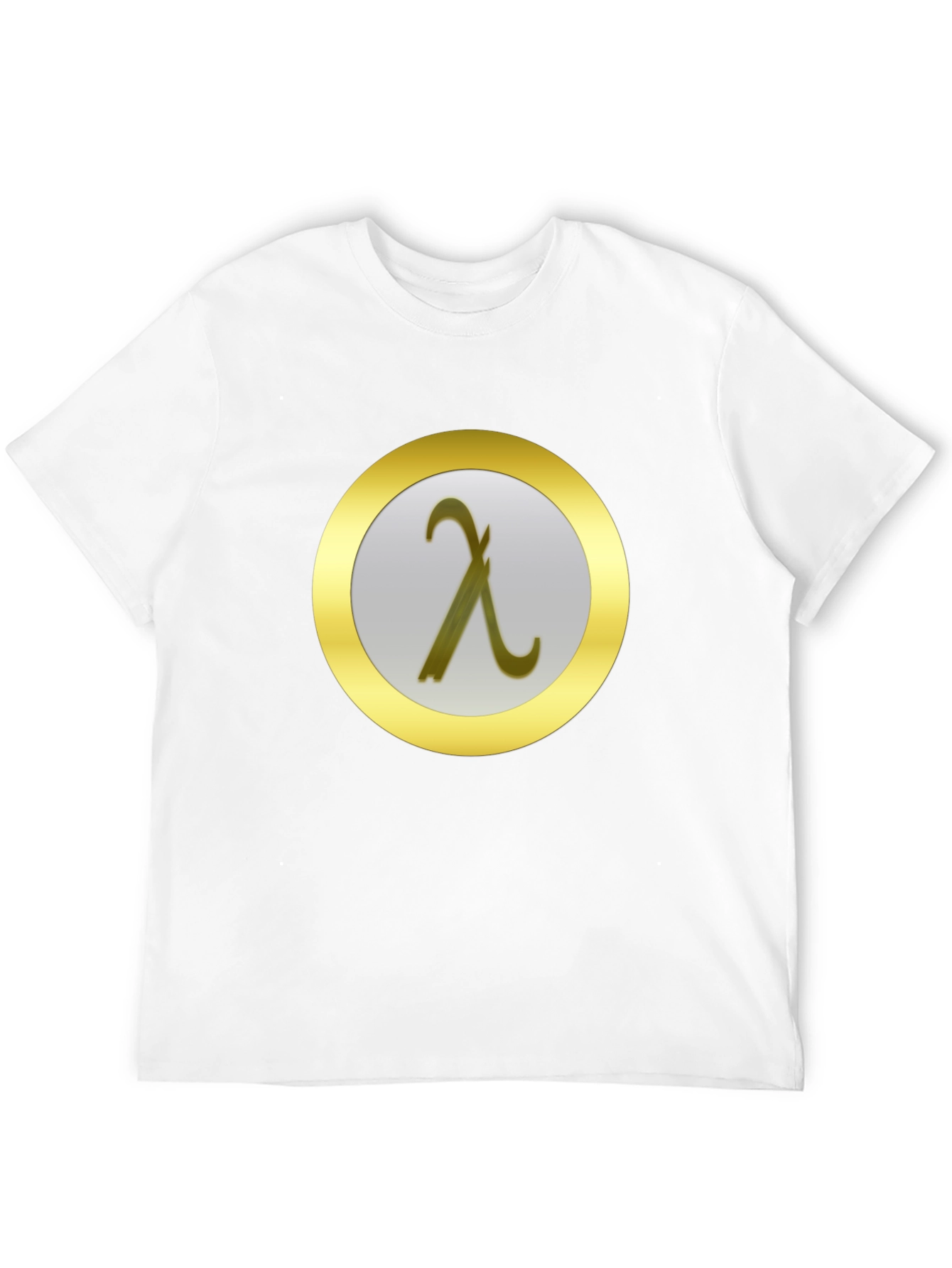 Lambda Symbol Graphic Tee - Black Cotton T-Shirt