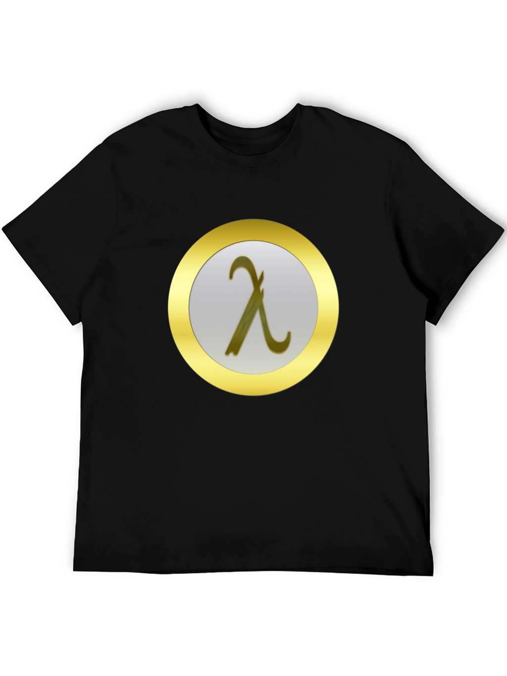 Lambda Symbol Graphic Tee - Black Cotton T-Shirt