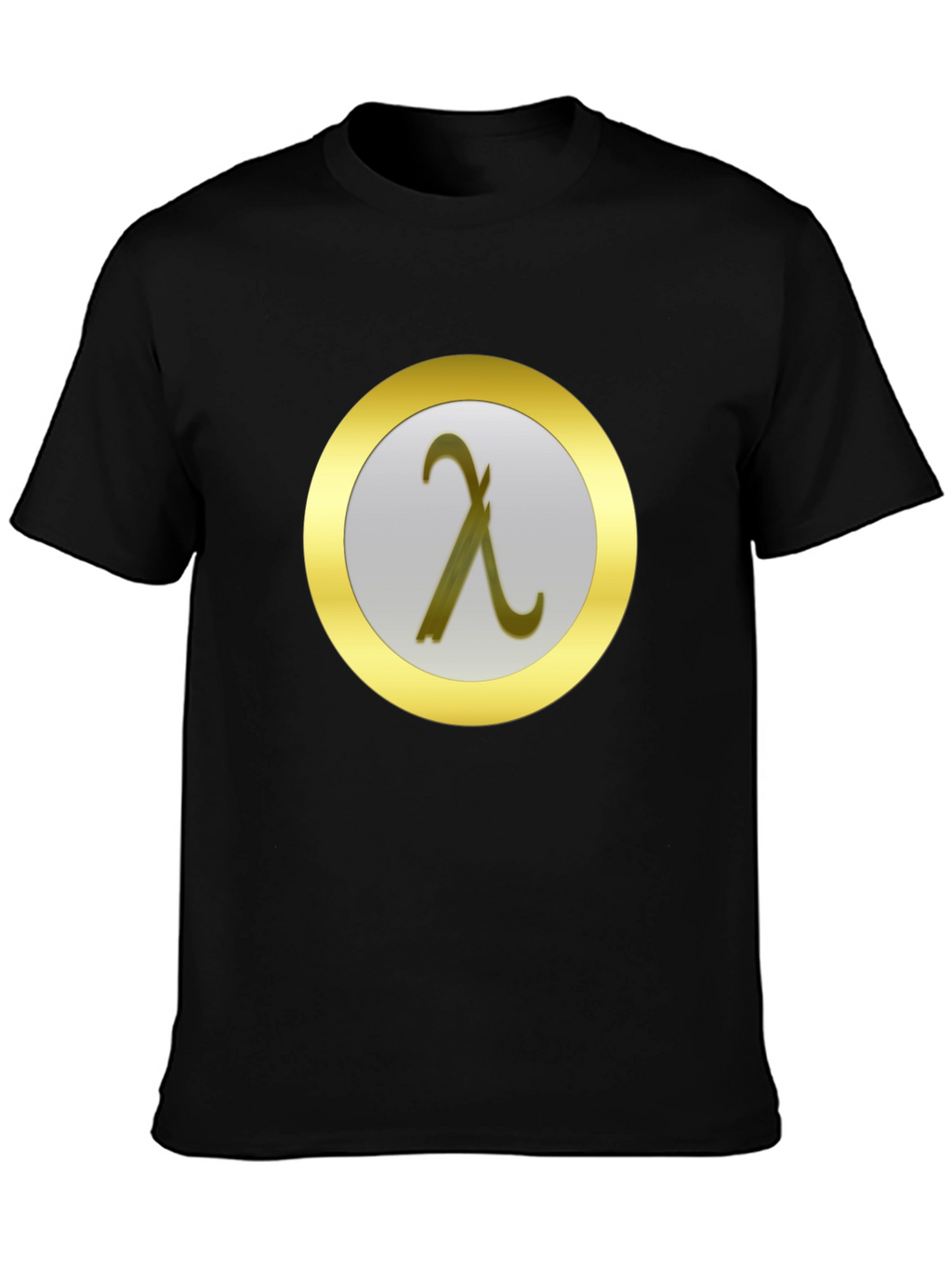 Lambda Symbol Graphic Tee - Black Cotton T-Shirt