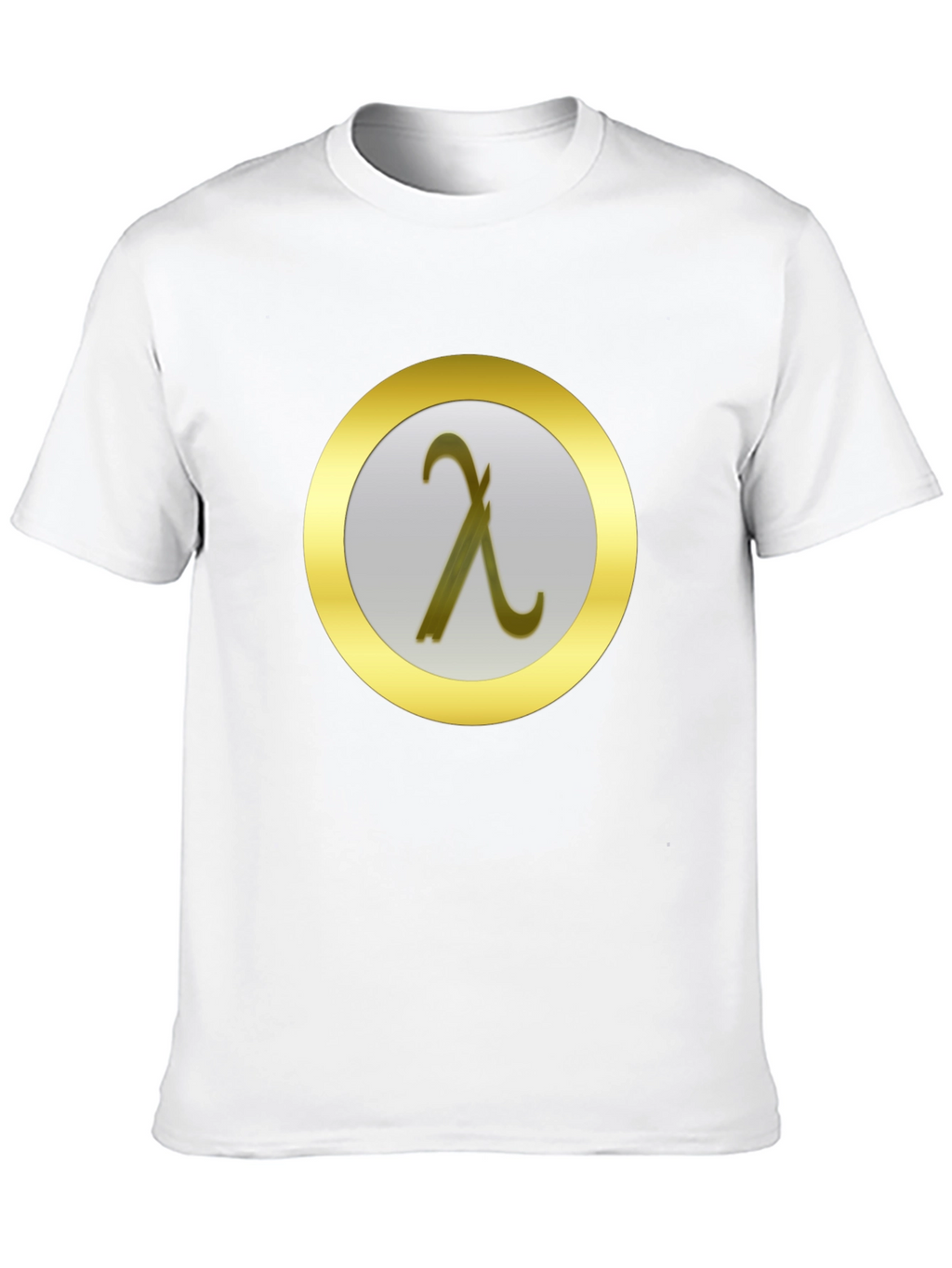 Lambda Symbol Graphic Tee - Black Cotton T-Shirt