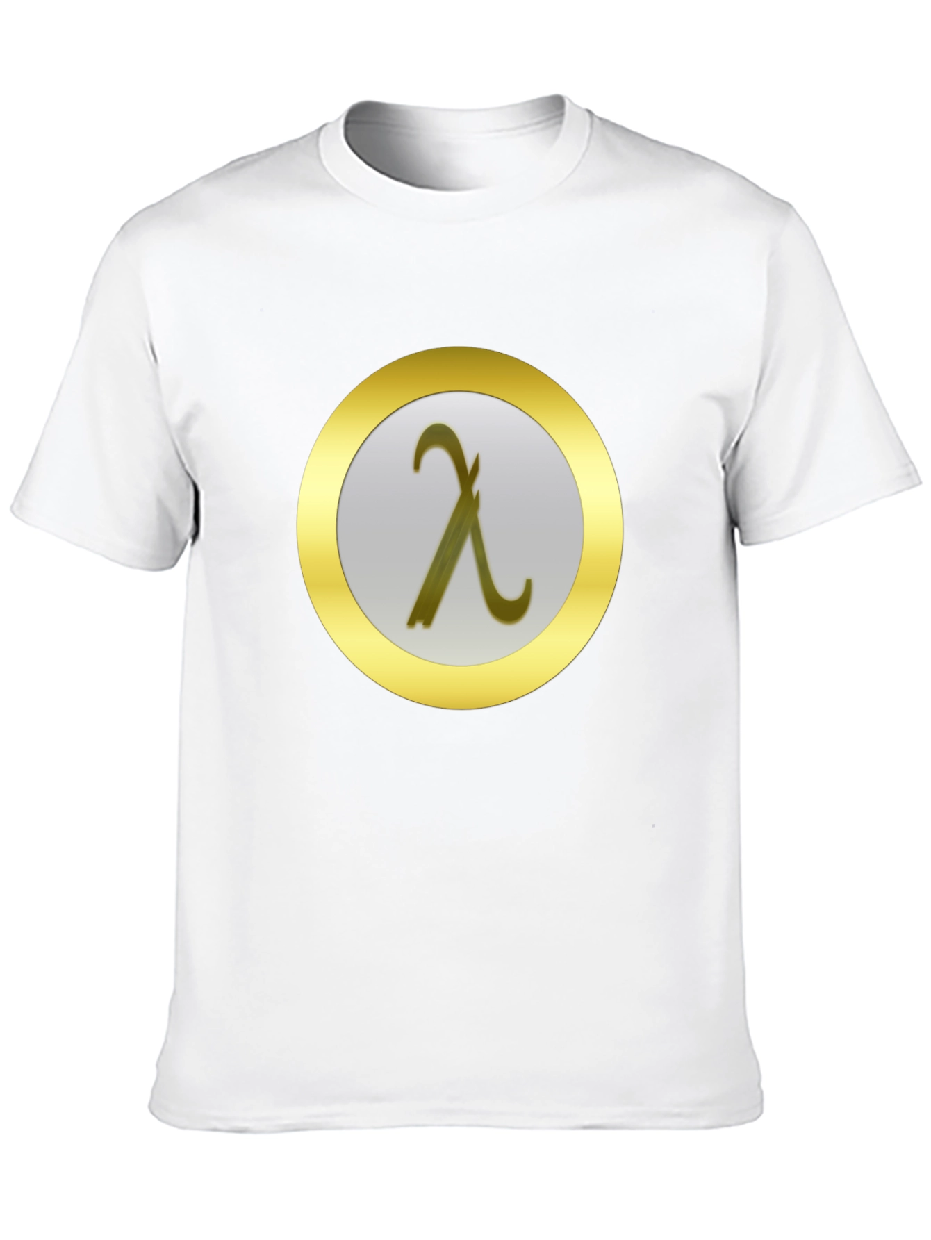 Lambda Symbol Graphic Tee - Black Cotton T-Shirt