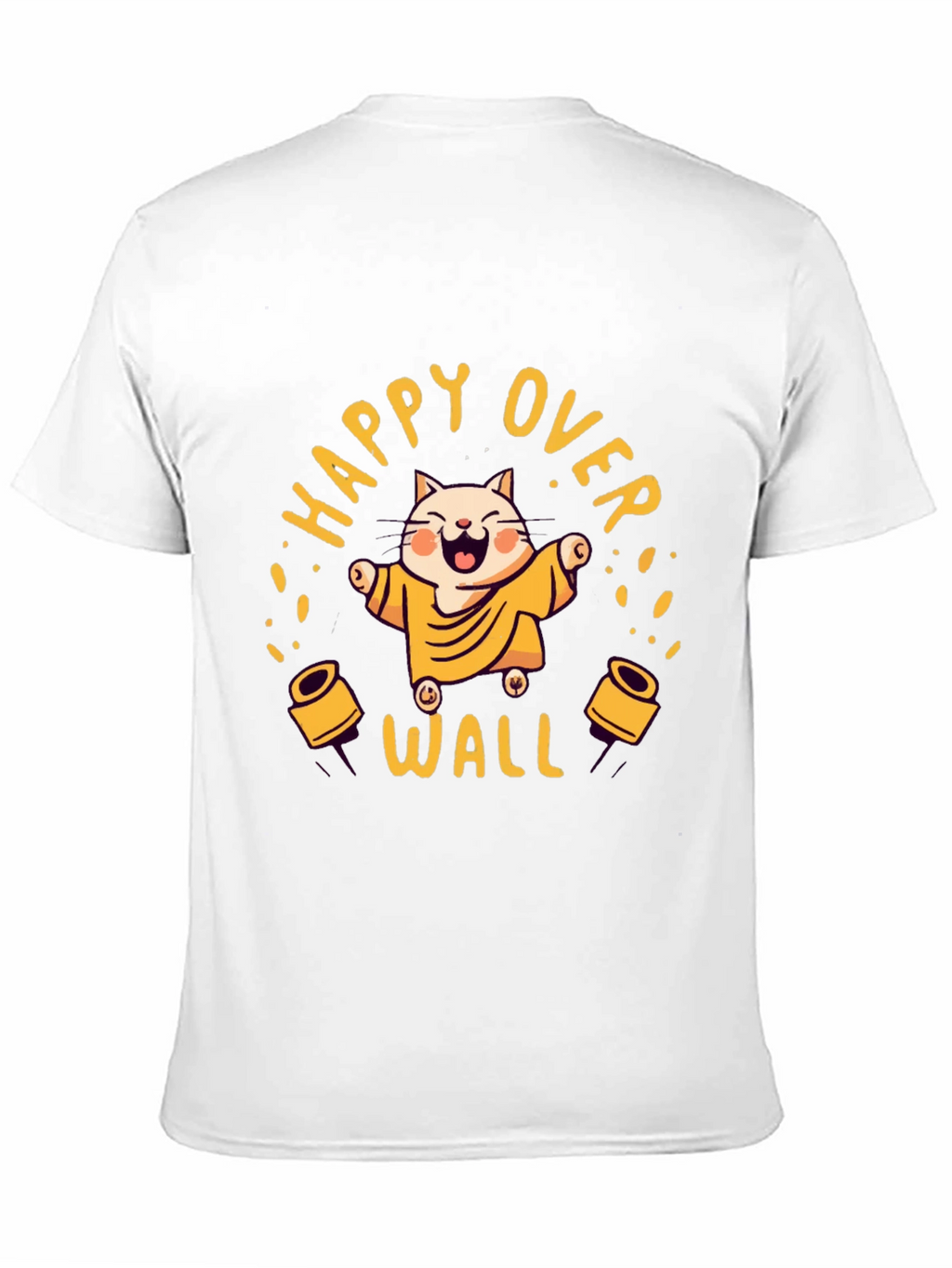 Happy Over Wall Graphic Tee - Black