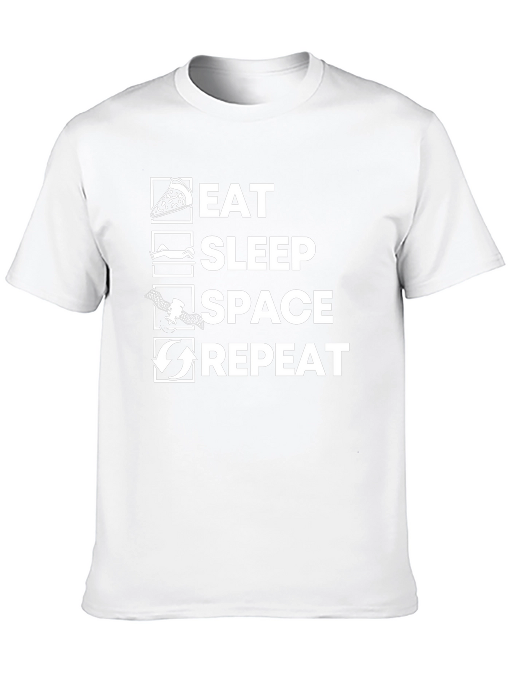 Eat Sleep Space Repeat Graphic Tee - Black