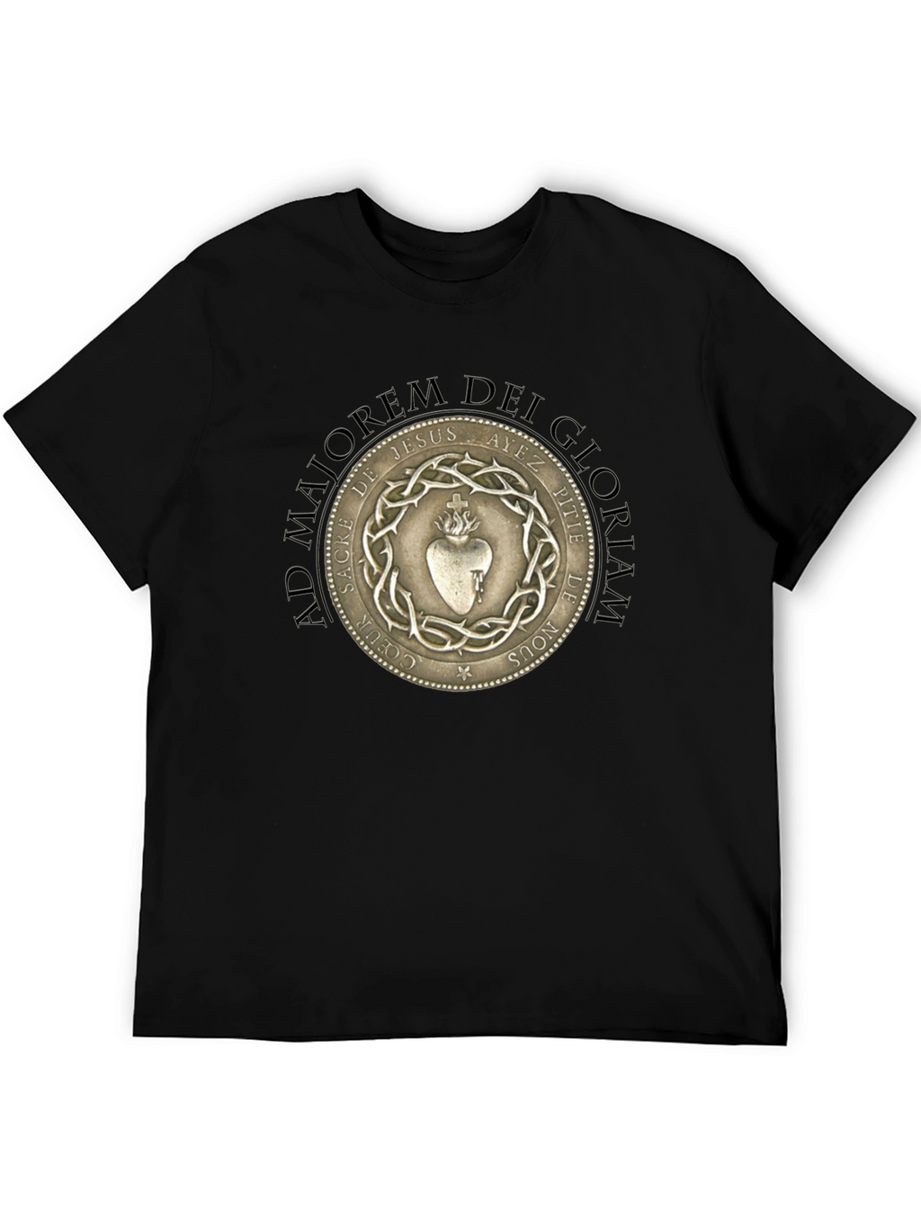 Sacred Heart Graphic T-Shirt - Black