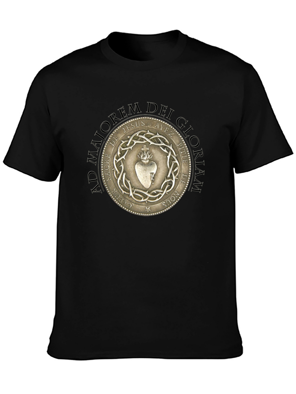 Sacred Heart Graphic T-Shirt - Black