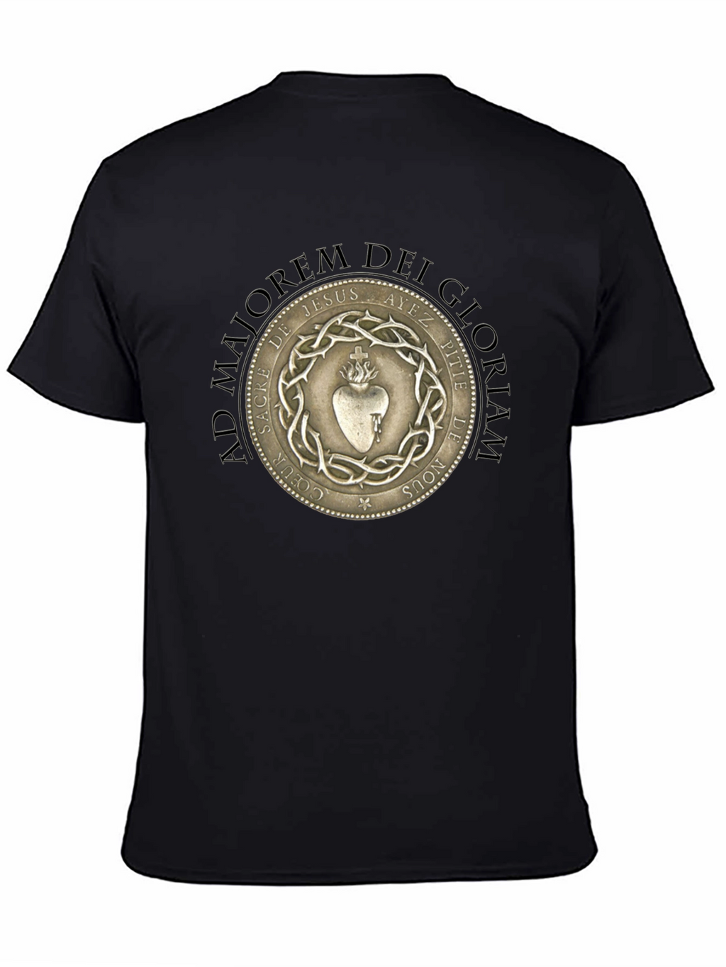 Sacred Heart Graphic T-Shirt - Black