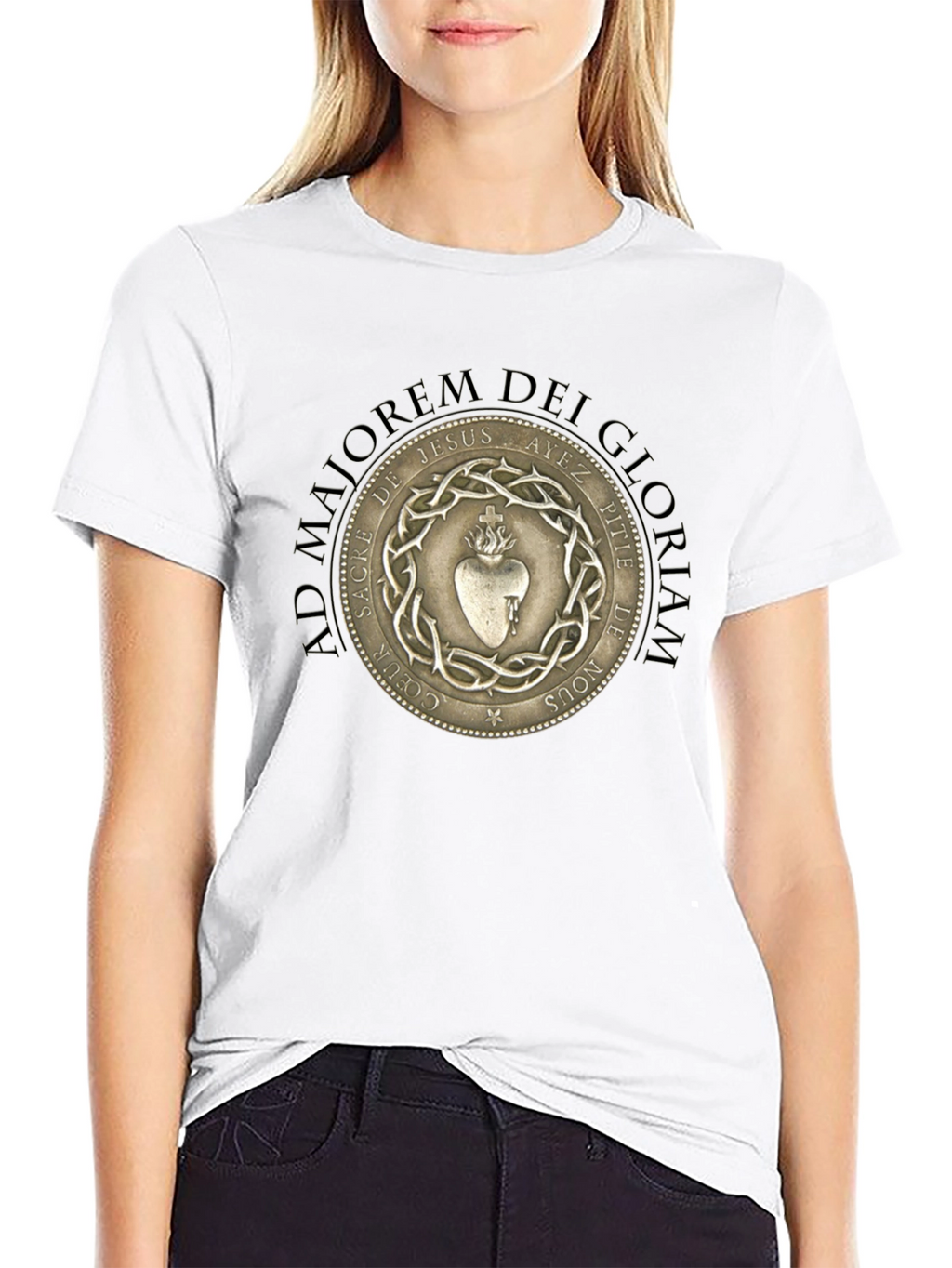 Sacred Heart Graphic T-Shirt - Black