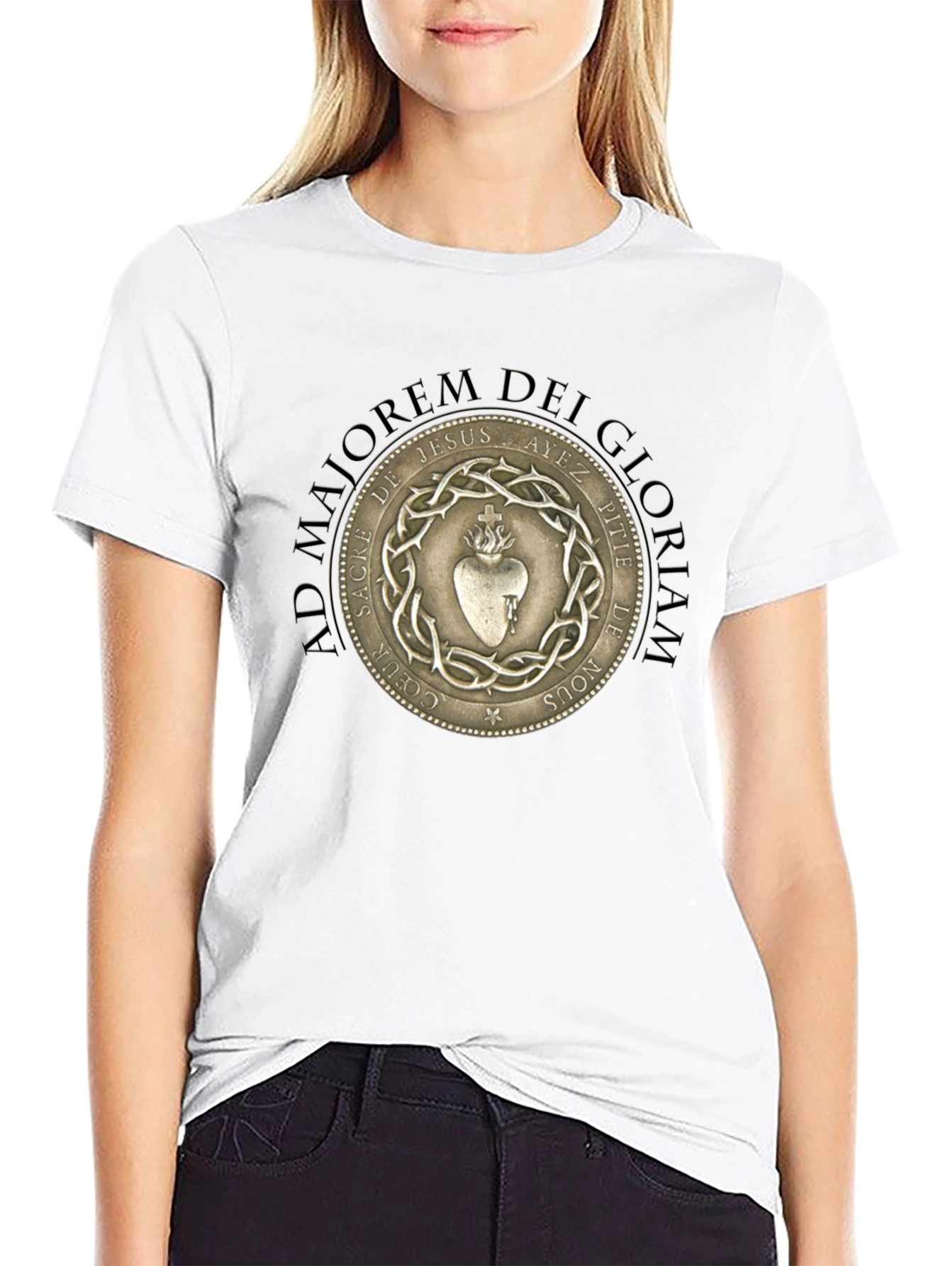 Sacred Heart Graphic T-Shirt - Black