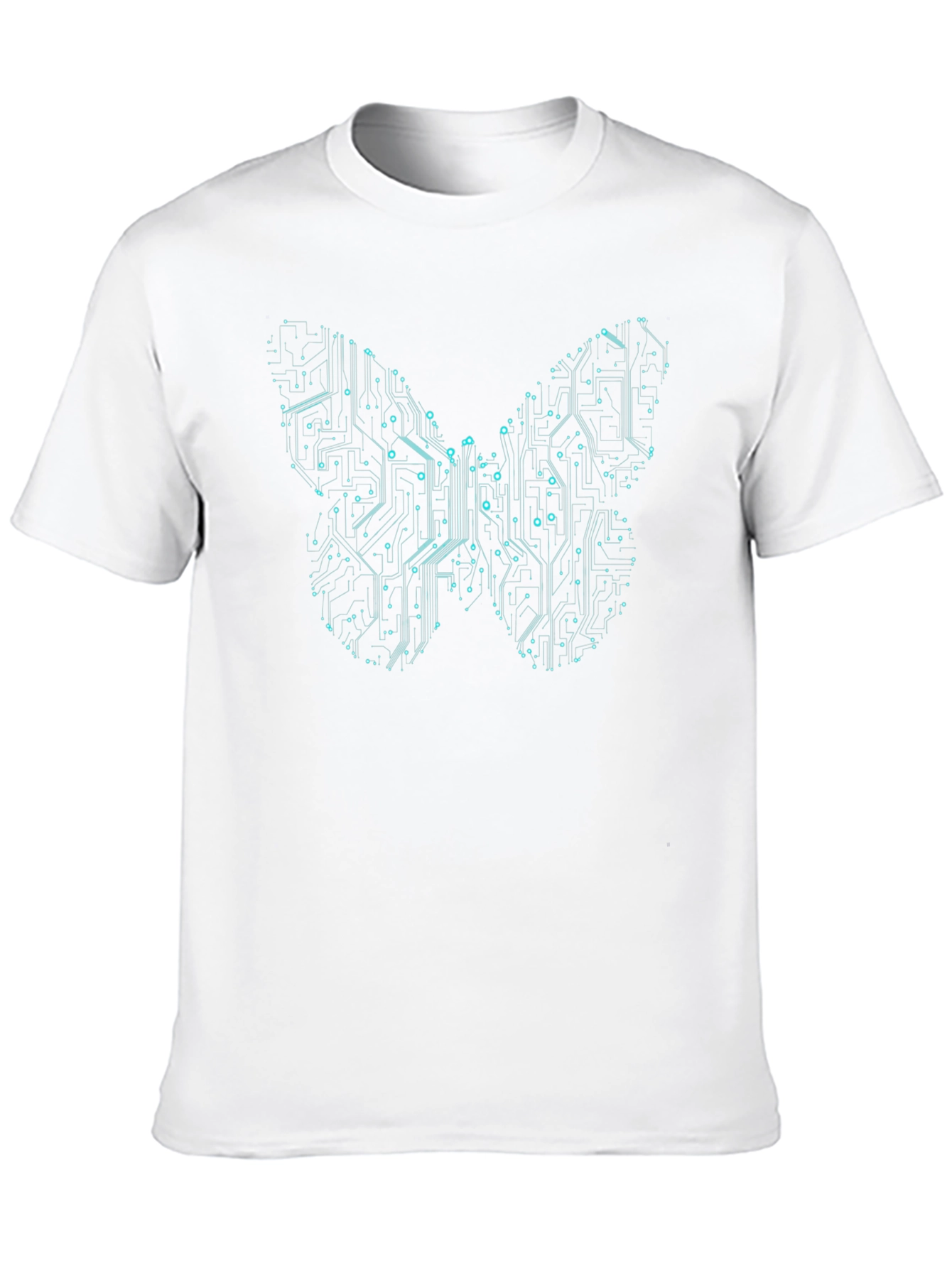 Tech Butterfly Graphic Tee - Modern Circuit Design