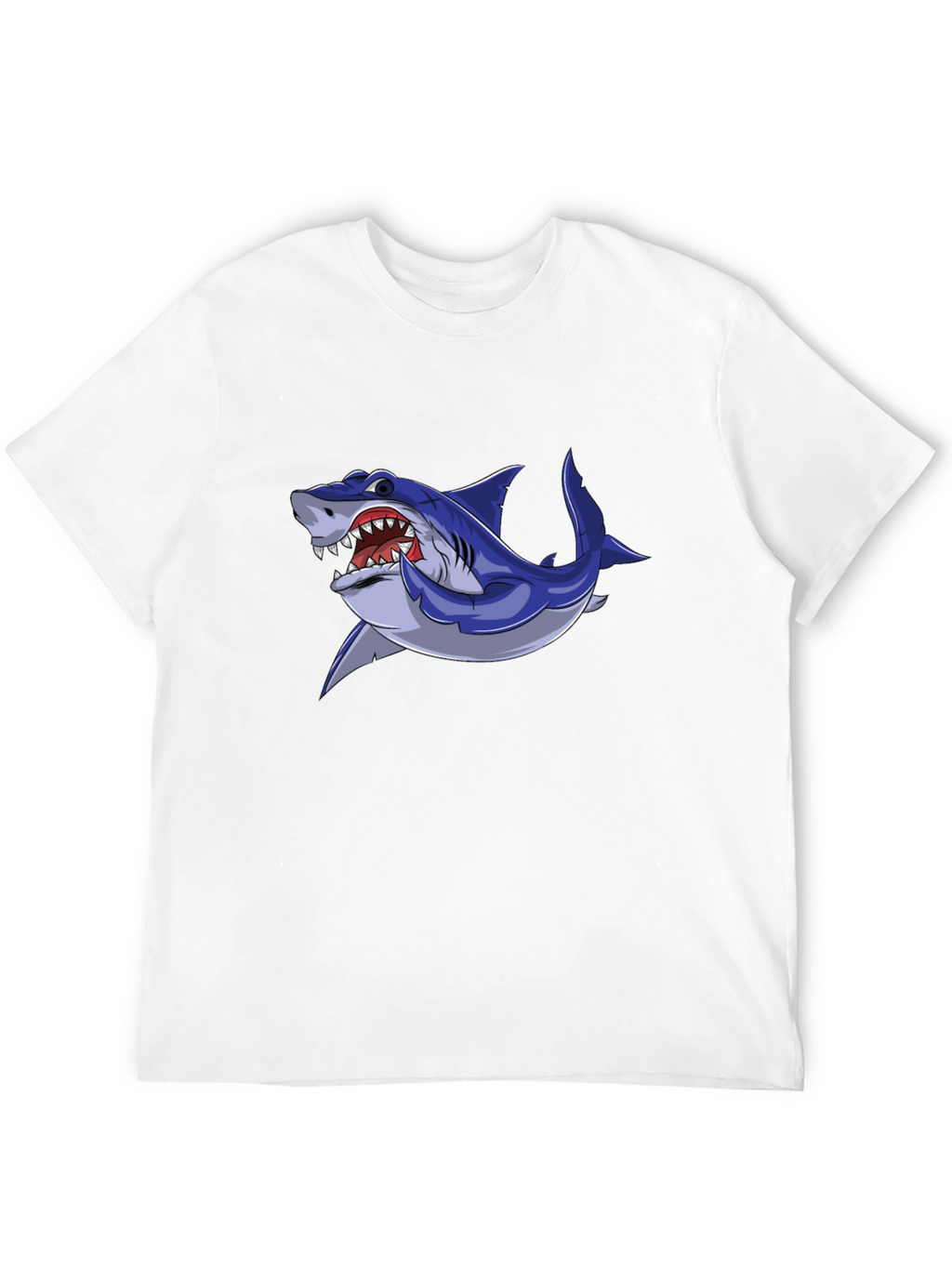 Cool Shark Graphic Tee - Black Cotton Blend