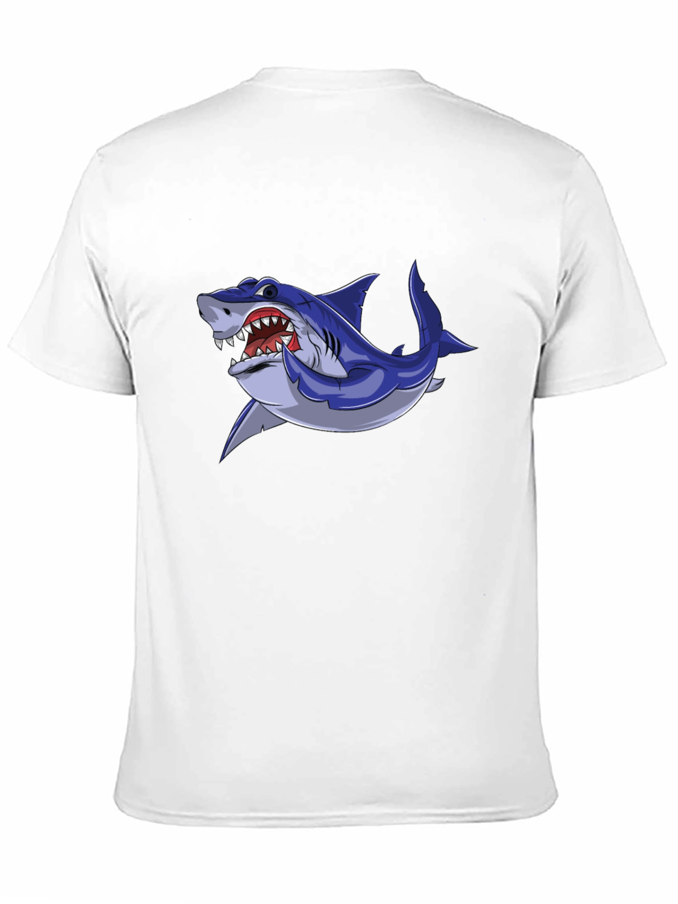 Cool Shark Graphic Tee - Black Cotton Blend