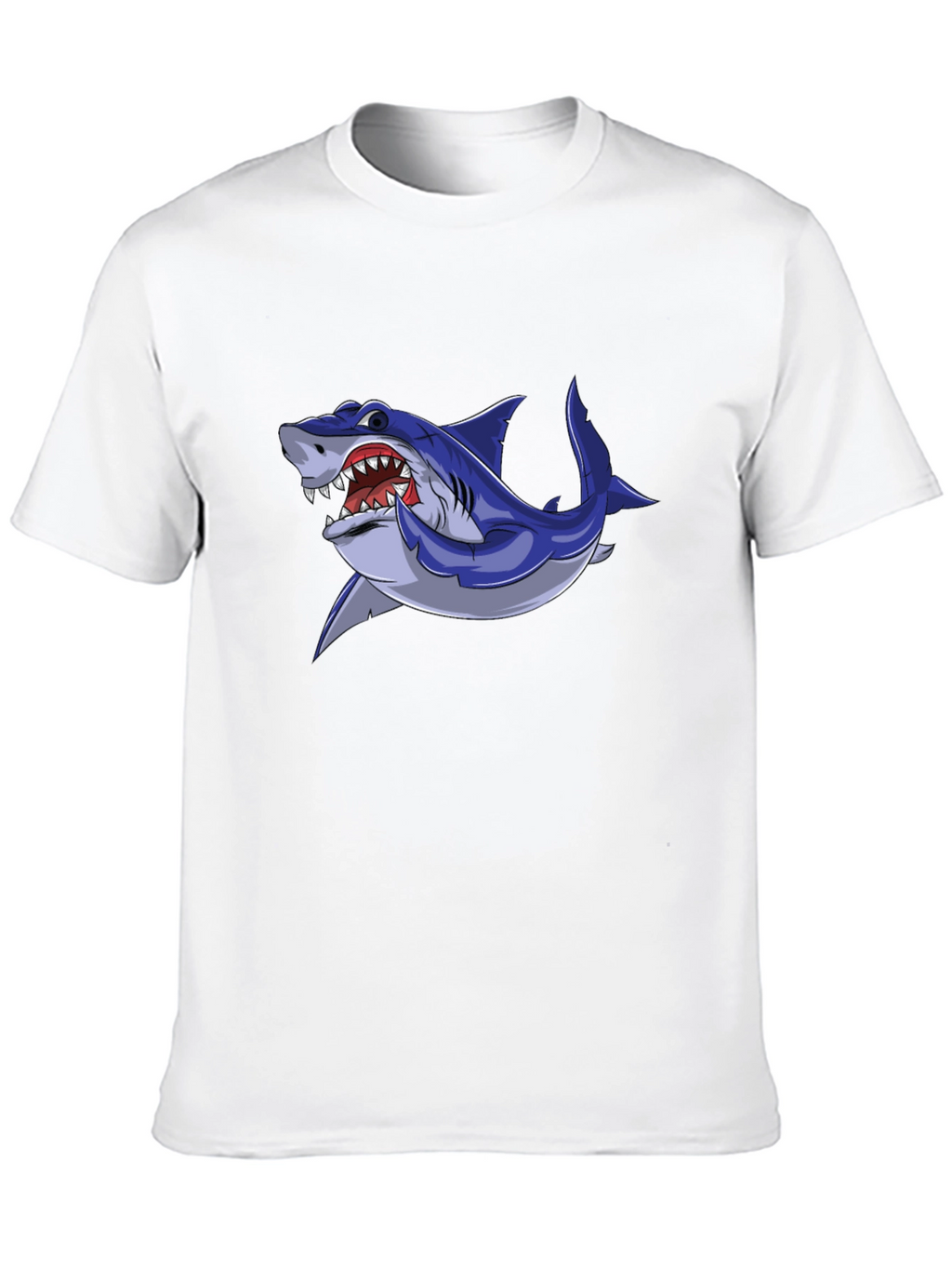 Cool Shark Graphic Tee - Black Cotton Blend