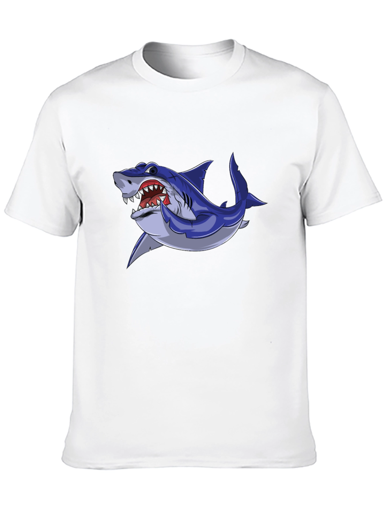 Cool Shark Graphic Tee - Black Cotton Blend