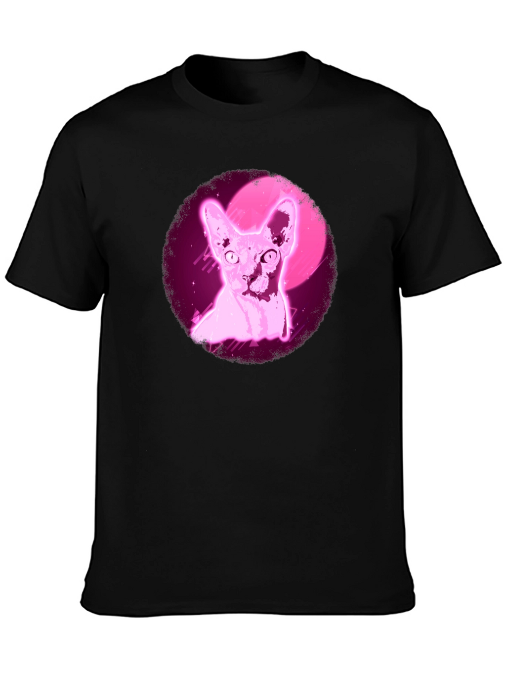 Sphynx Cat T-Shirt - Retro Pink