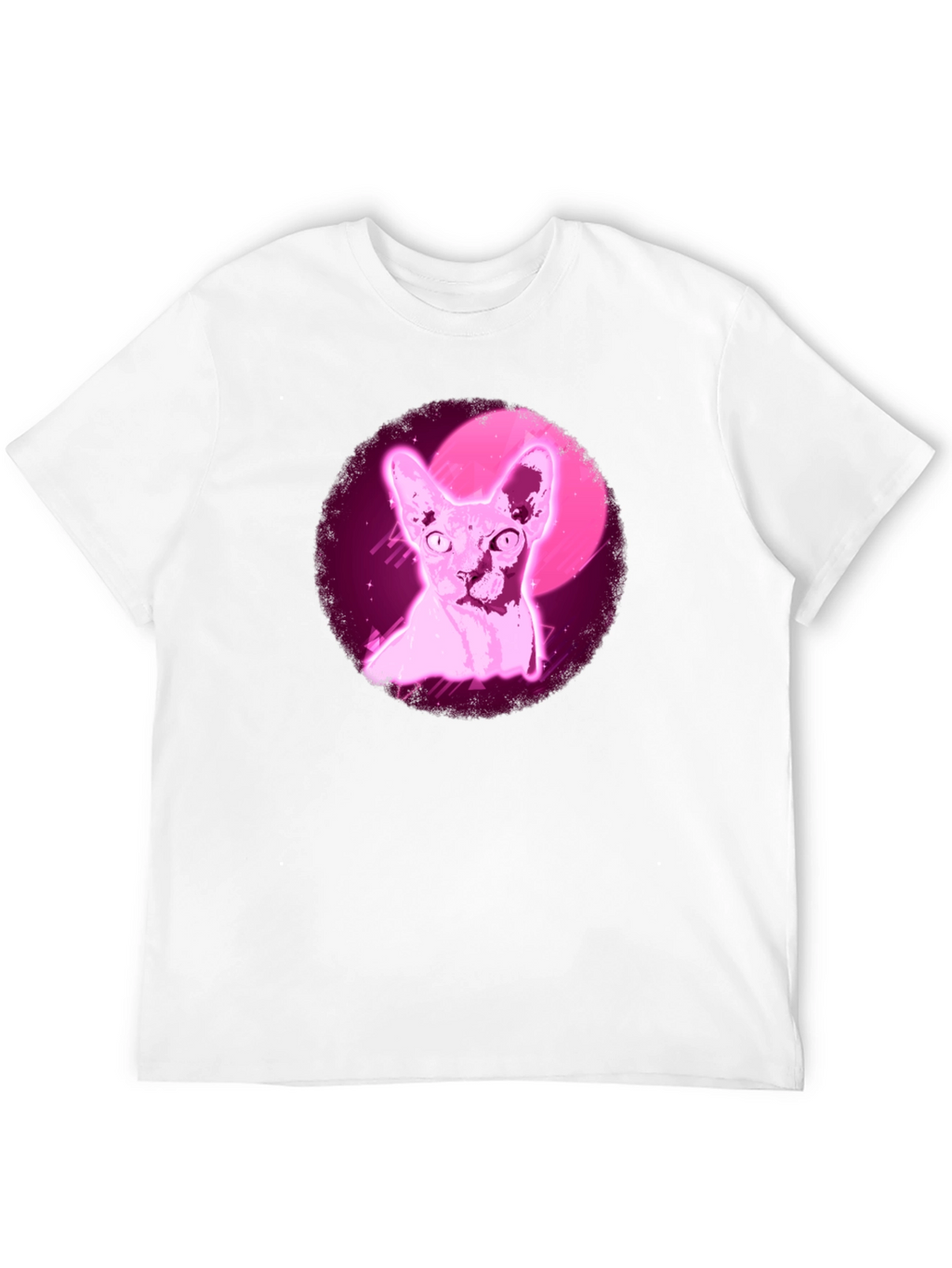 Sphynx Cat T-Shirt - Retro Pink