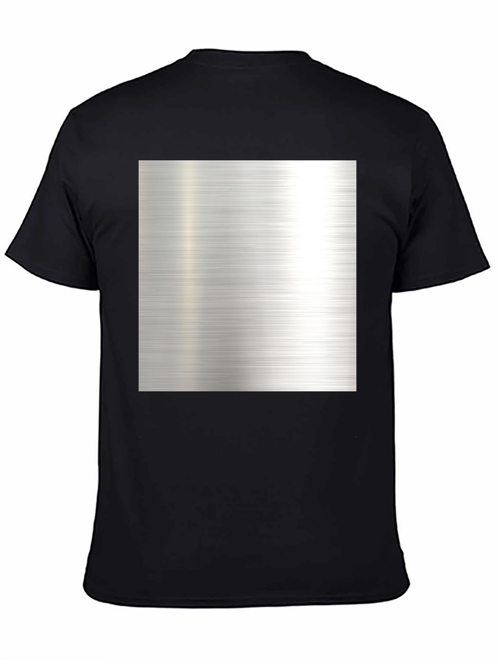 Metal Texture Print Black T-Shirt