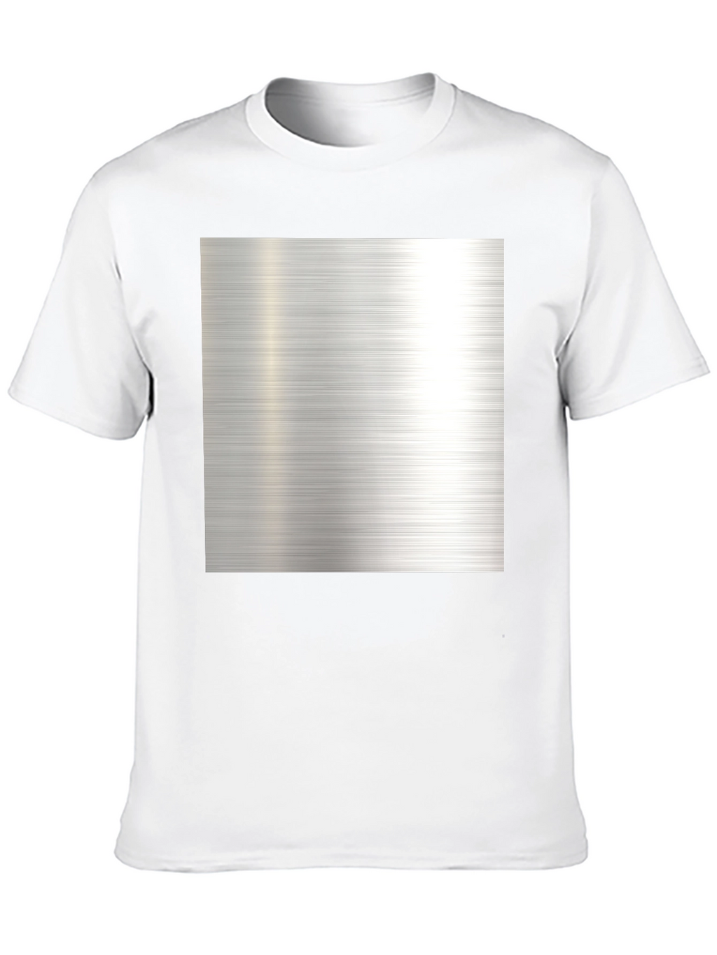 Metal Texture Print Black T-Shirt