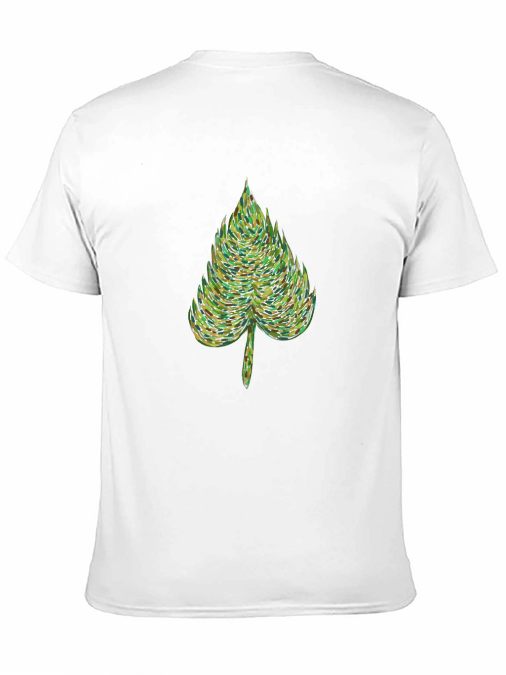 Nature Leaf Graphic Tee - Soft Black Cotton T-Shirt