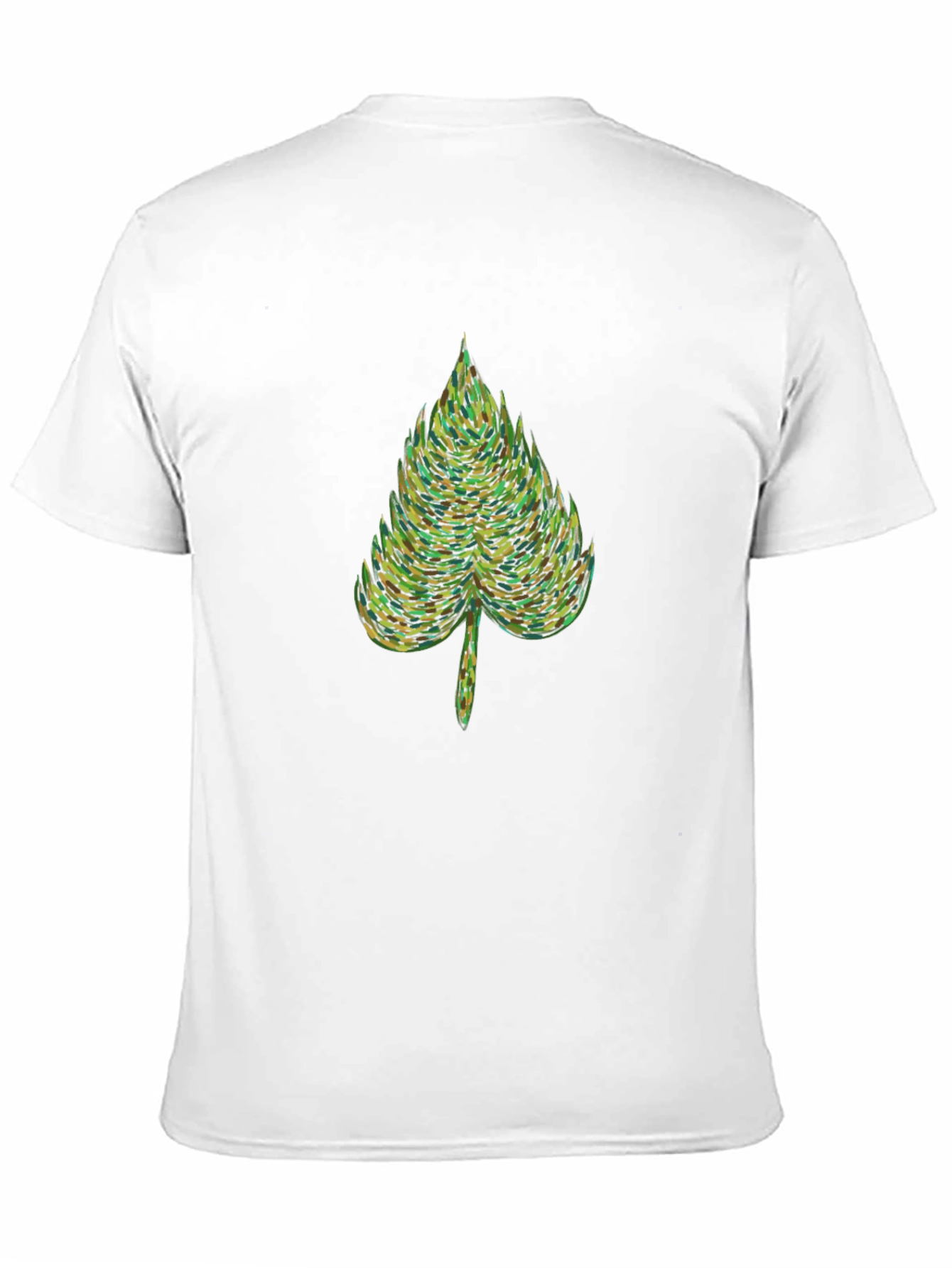 Nature Leaf Graphic Tee - Soft Black Cotton T-Shirt