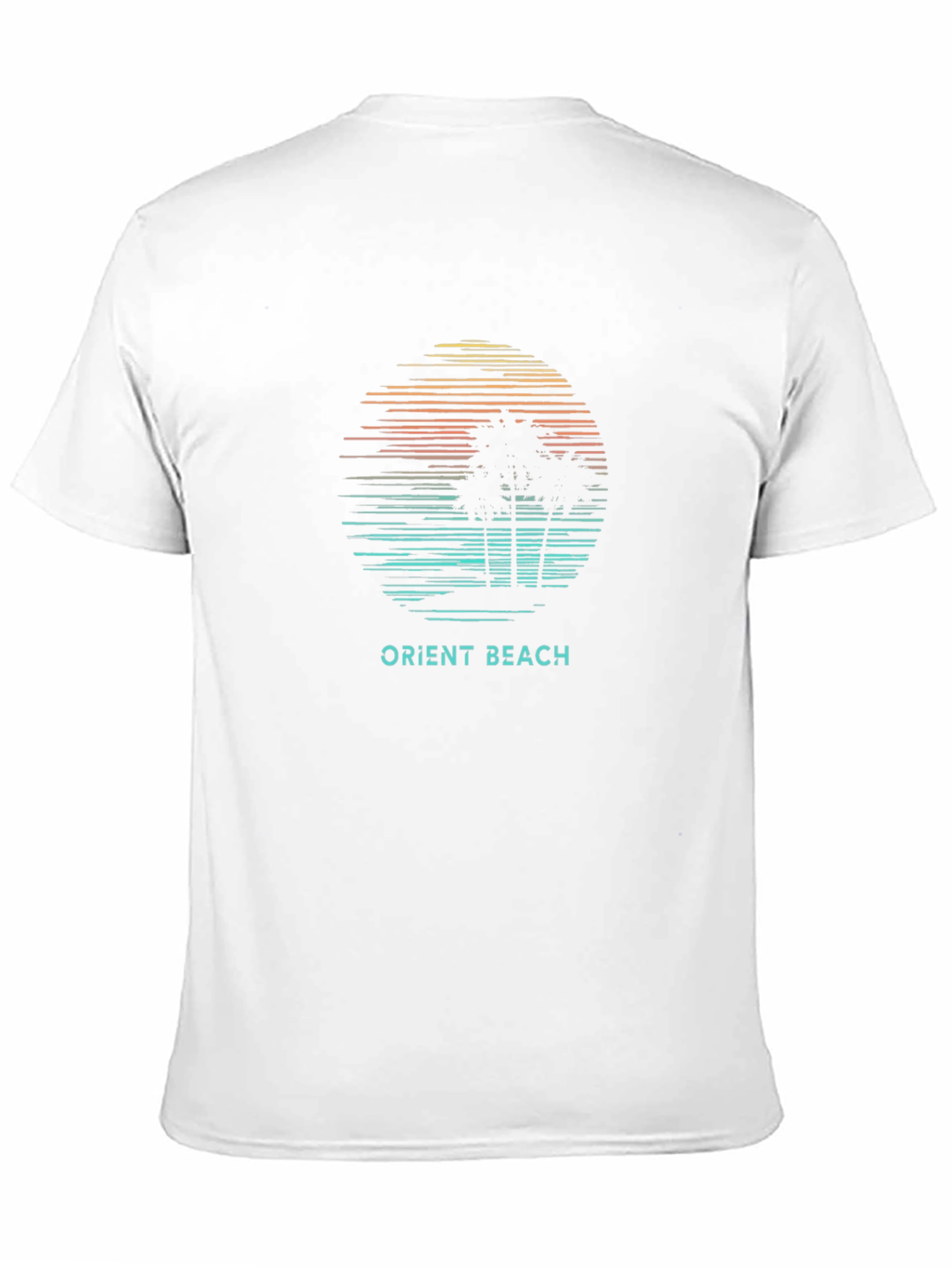Orient Beach Palm Tree Graphic T-Shirt