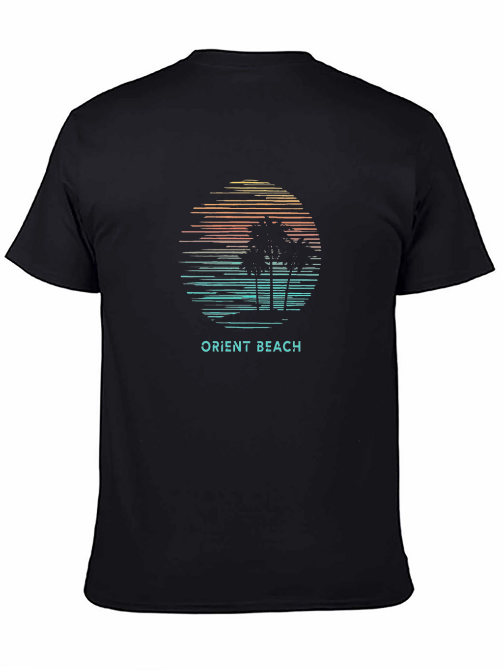 Orient Beach Palm Tree Graphic T-Shirt