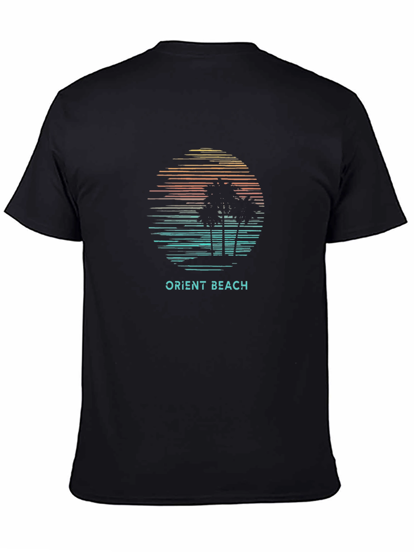Orient Beach Palm Tree Graphic T-Shirt
